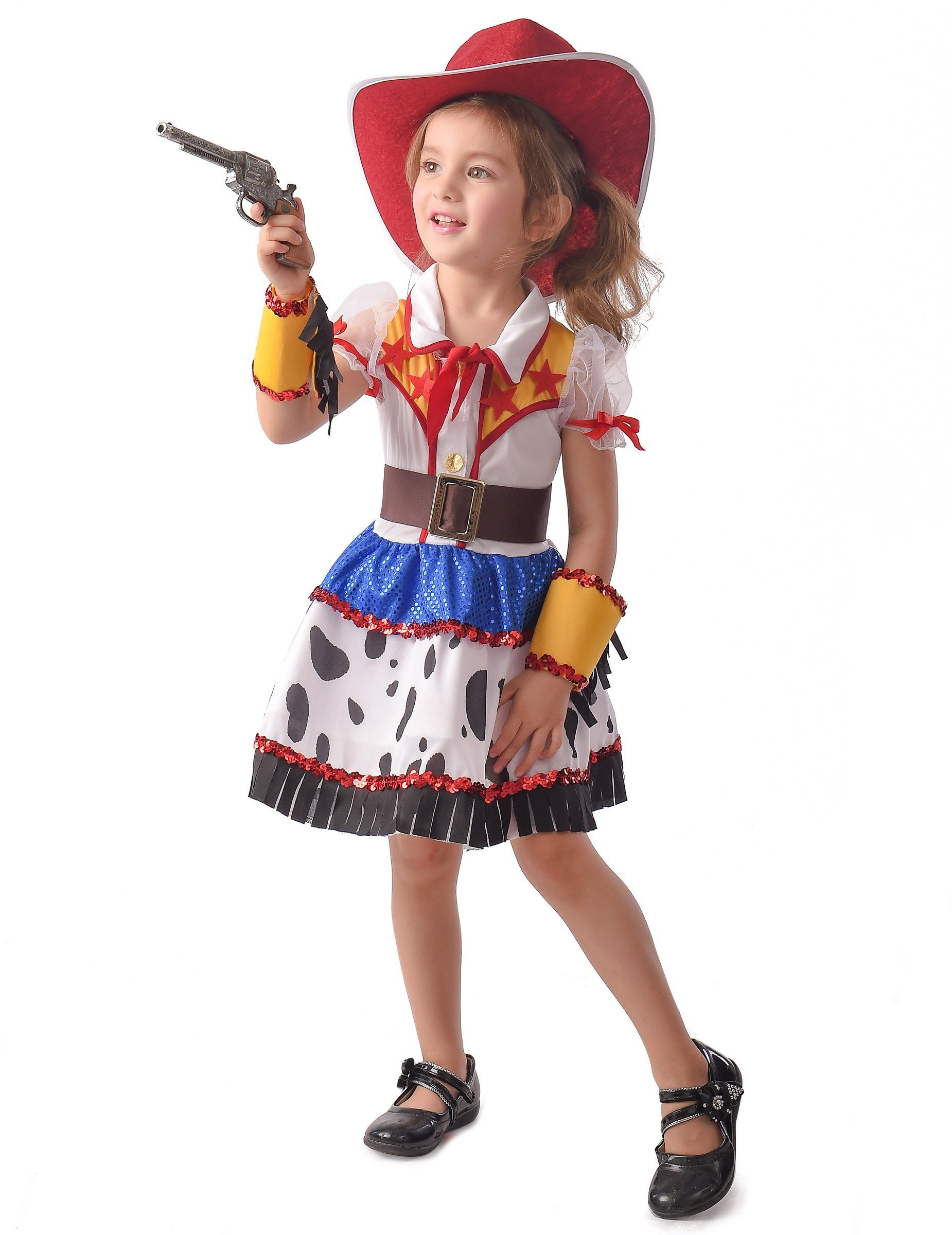 JADEO Kostüm Cowgirl-Kostüm für Mädchen Filmkostüm Faschingskostüm bunt