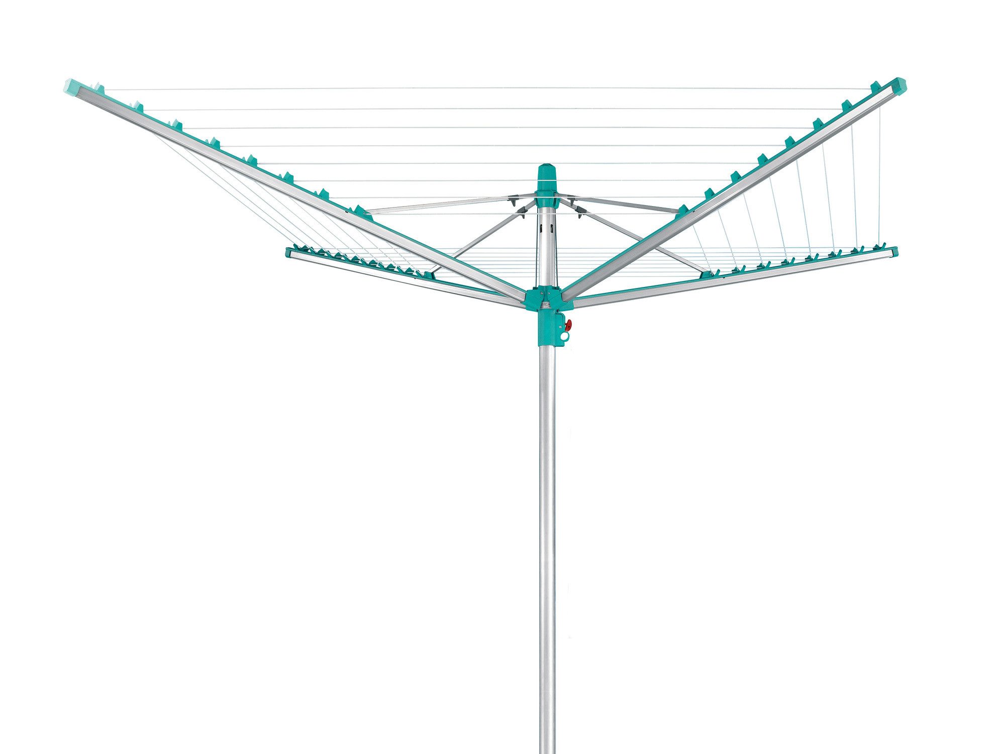 Leifheit Wäschespinne Wäscheschirm Linomatic 500 Easy, 50m Leinenlänge, Leinenautomatik, Easy-Lift-System, Bodenhülse