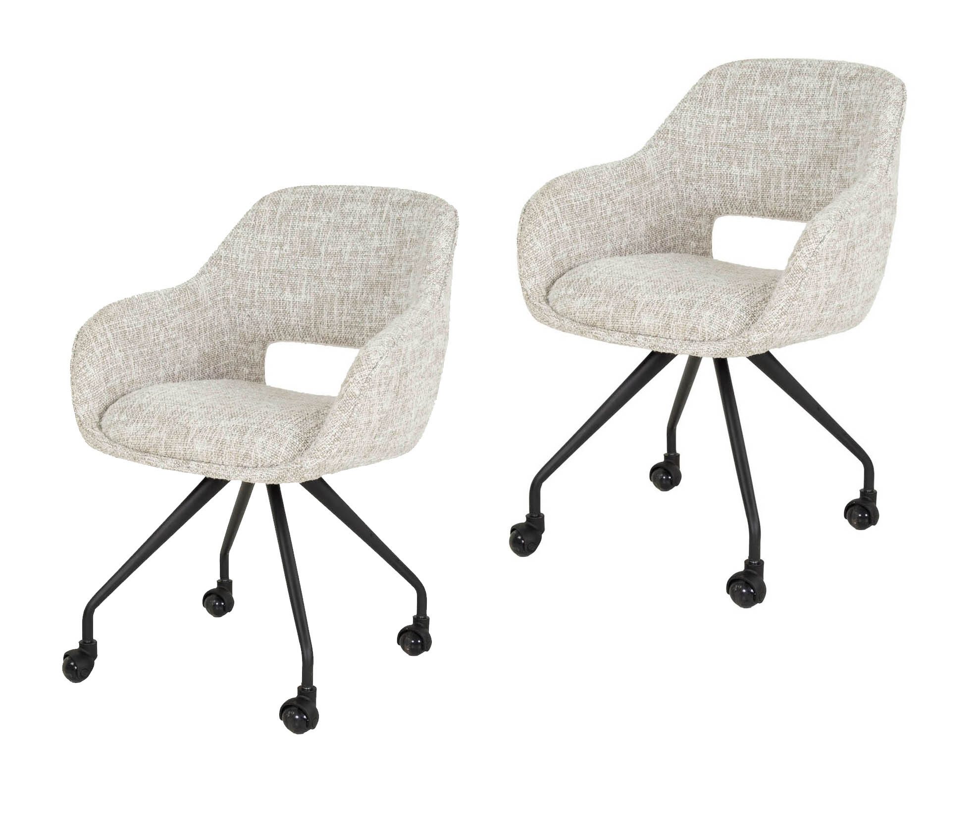 LEVEN Lifestyle Esszimmerstuhl LOTHAR mit Rollen Stuhl Küchenstuhl gepolste günstig online kaufen