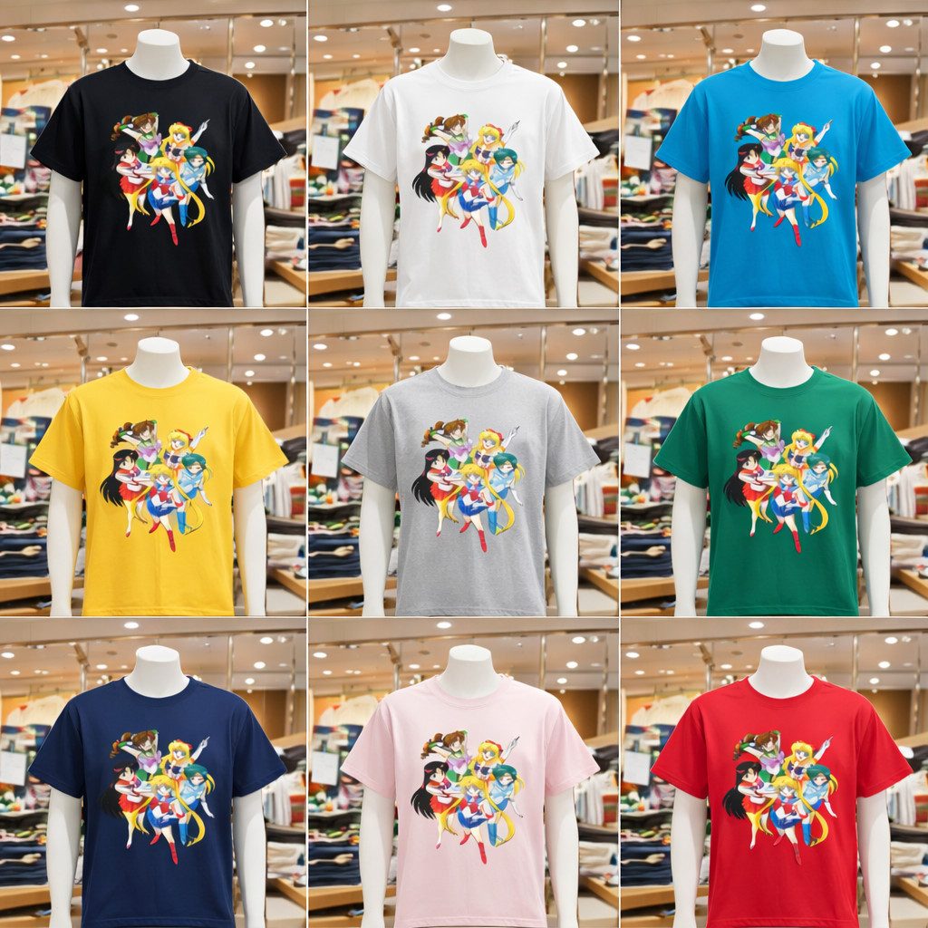 Blondie & Brownie T-Shirt Mädchen Kinder Fun Comic Sailor Moon Friends Anime Manga Mädchen Sailor Moon T-Shirt Anime Manga Friends buntes Design – Bild 5 von 5