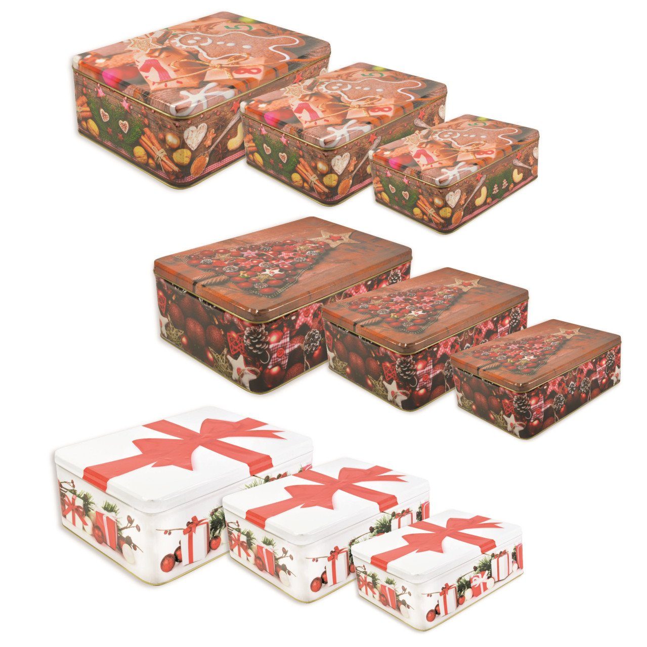 RIFFELMACHER & WEINBERGER Weihnachtsfigur Riffelmacher Gebäckdosen 3-er Set günstig online kaufen