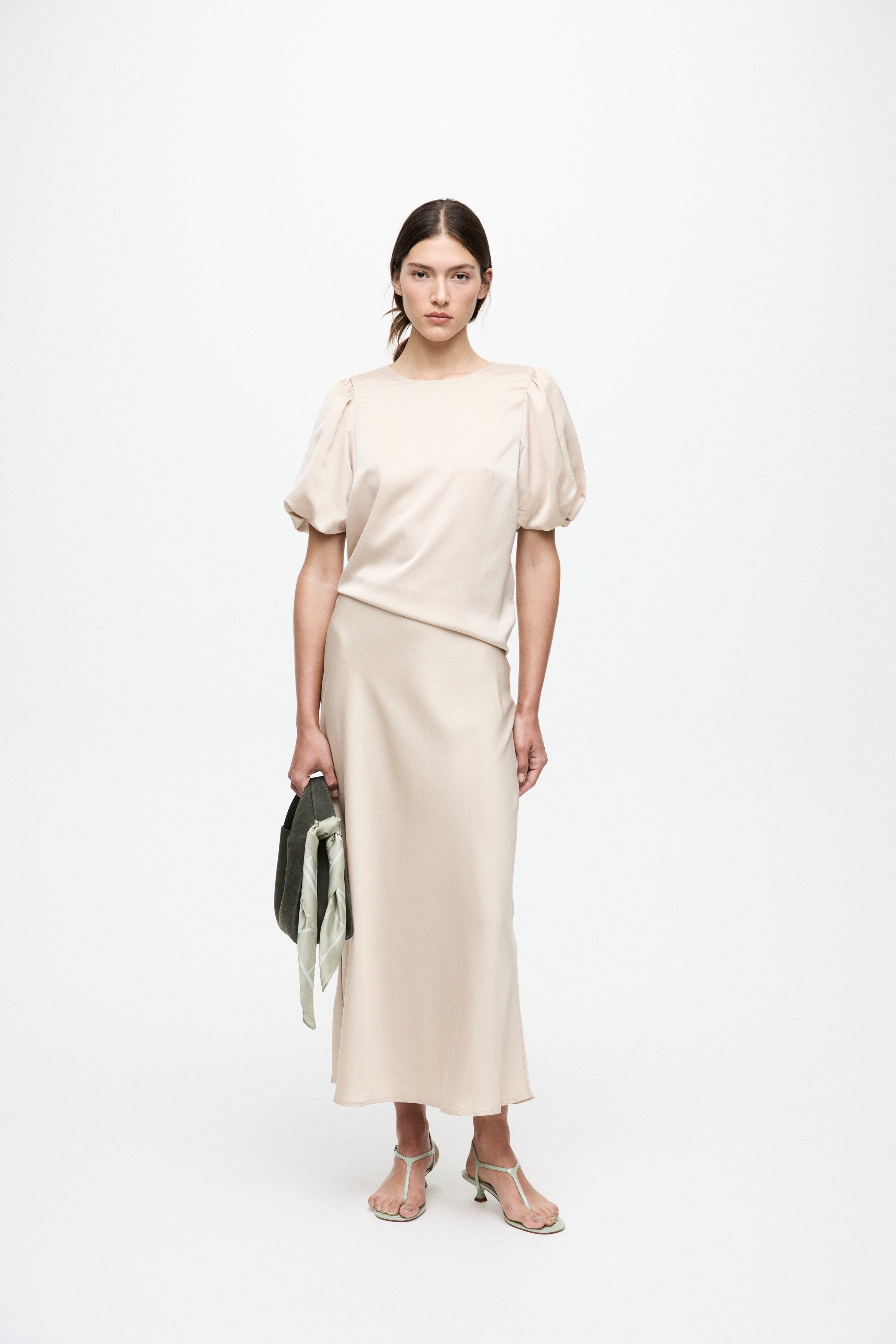 Vila Maxirock VIELLETTE HW LONG SKIRT - NOOS Kunstfaser