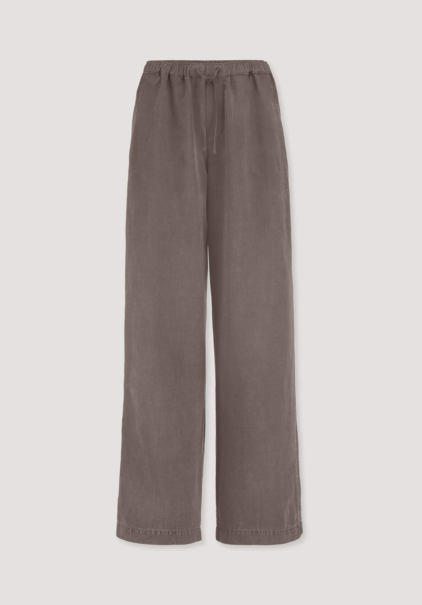 Hessnatur Stoffhose Relaxed aus TENCEL Lyocell mit Leinen (1-tlg)