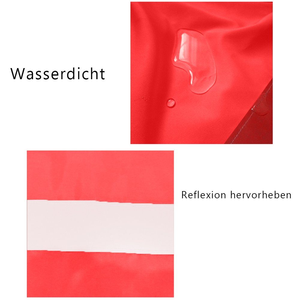 GelldG Draußen, 80x25x15cm Windrichtungsanzeiger für Rot-Weiß Windsack Dekoobjekt in