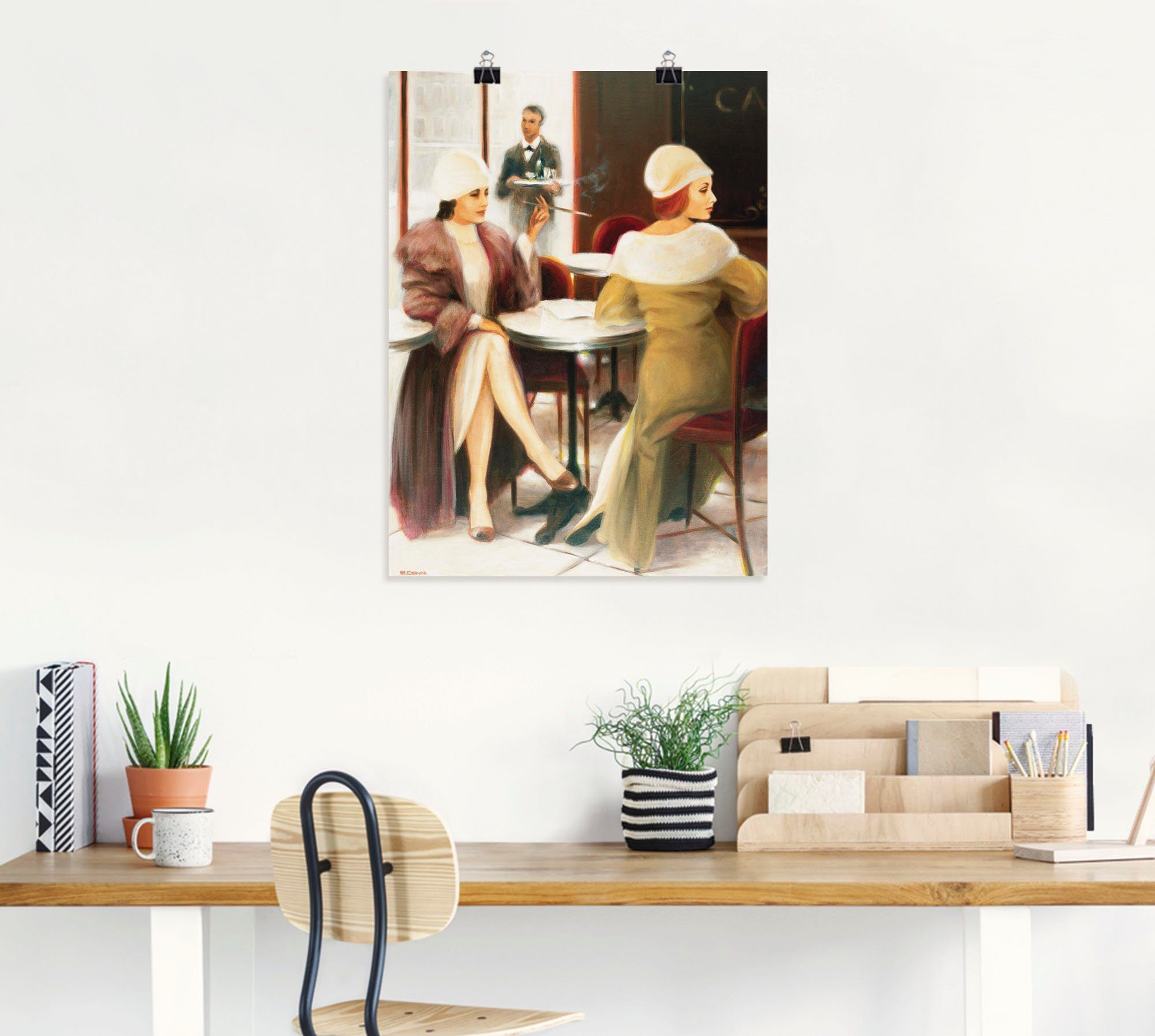 (1 versch. Cafe I, in Wandaufkleber Leinwandbild, Frau Artland Wandbild St), Poster Größen oder als