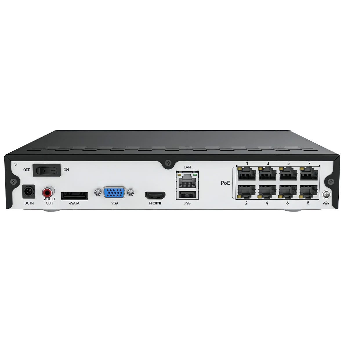 Reolink RP-PN8 Professioneller 8-Kanal PoE mit HDMI und VGA-Ausgang Netzwerk-Videorecorder (Heatmap-Analyse, KI-Videosuche, Perimeterschutz mit Alarm)