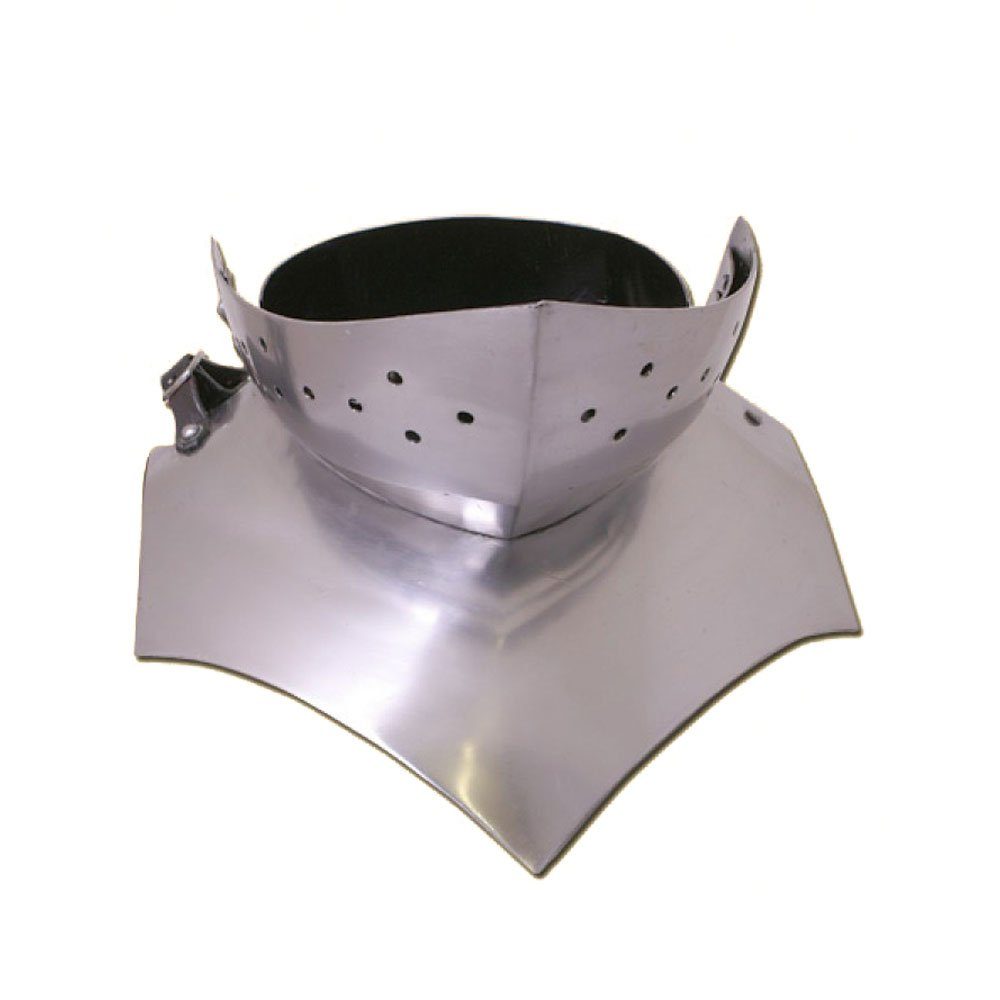 Ritter-Kostüm Gotische Halsberge, 15. Jahrhundert, 1,2 oder 1,6 mm Stahl