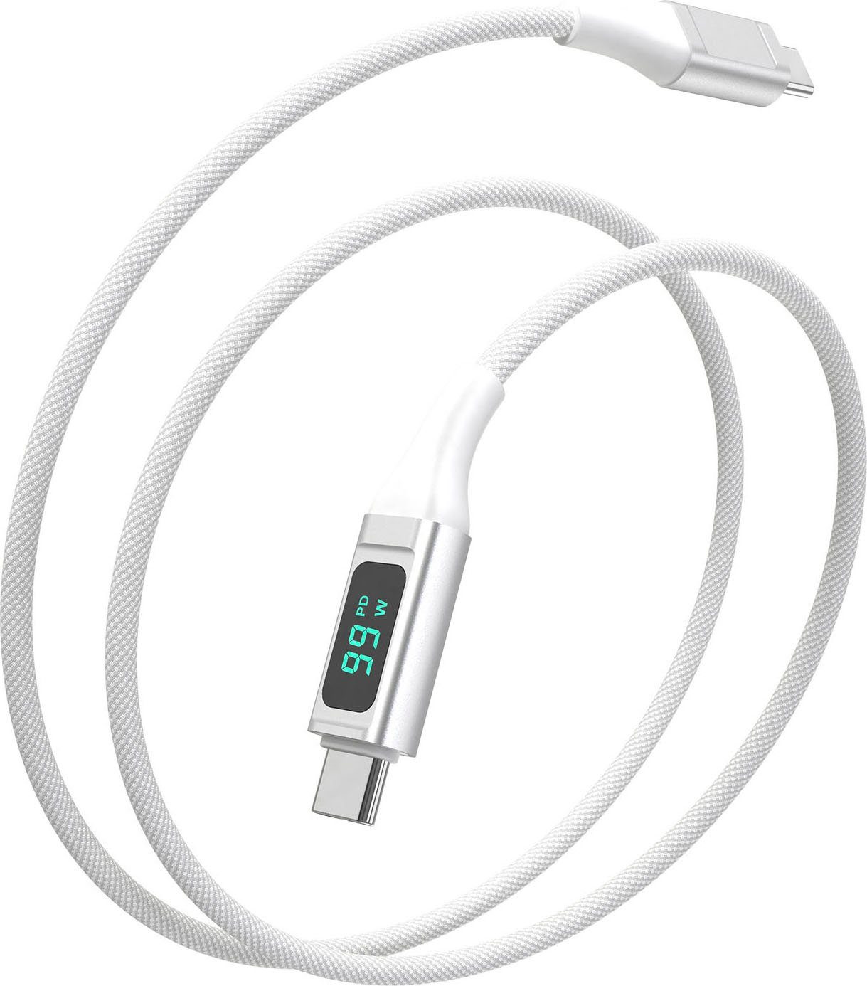 4smarts USB-C auf USB-C Kabel DigitCord 100W 1,5m USB-Kabel, (150 cm)