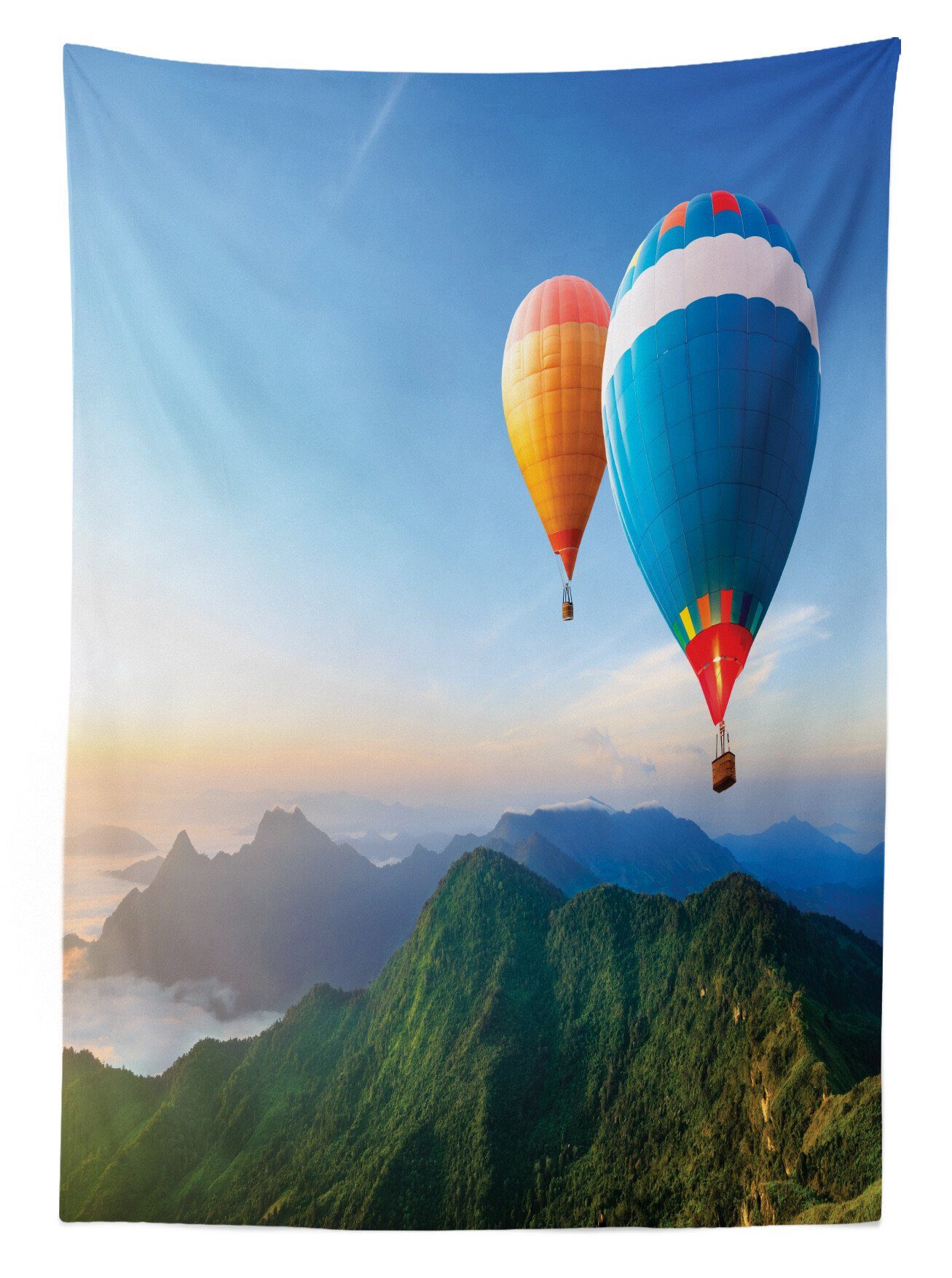 Ballone geeignet Für Waschbar Sommer Abakuhaus Ridges Scenic Bereich Tischdecke Außen auf Klare Farbfest den Farben,
