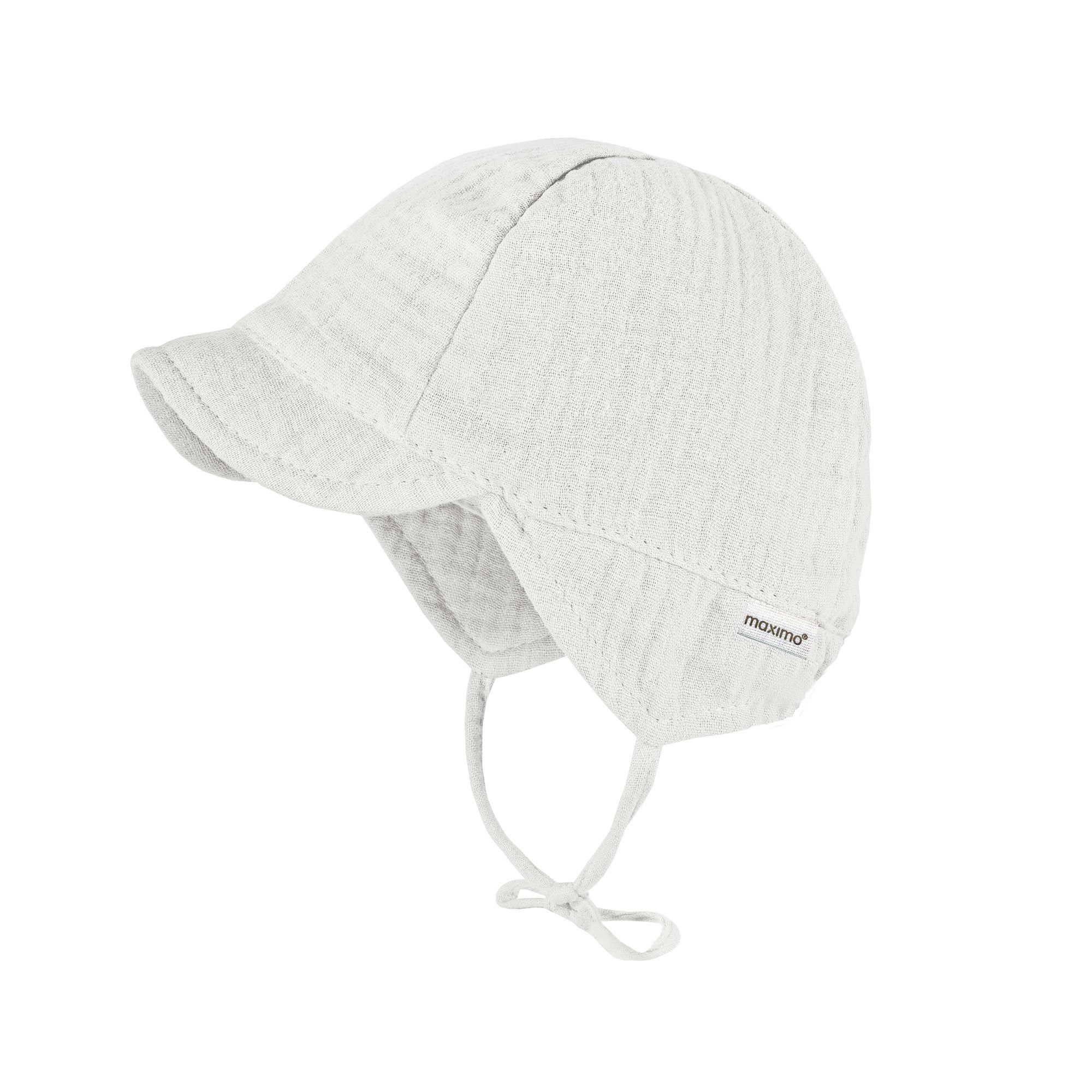 MAXIMO Schirmmütze GOTS BABY-Schildmütze Musselin, Band, Futter, UV (1-St) Musselin