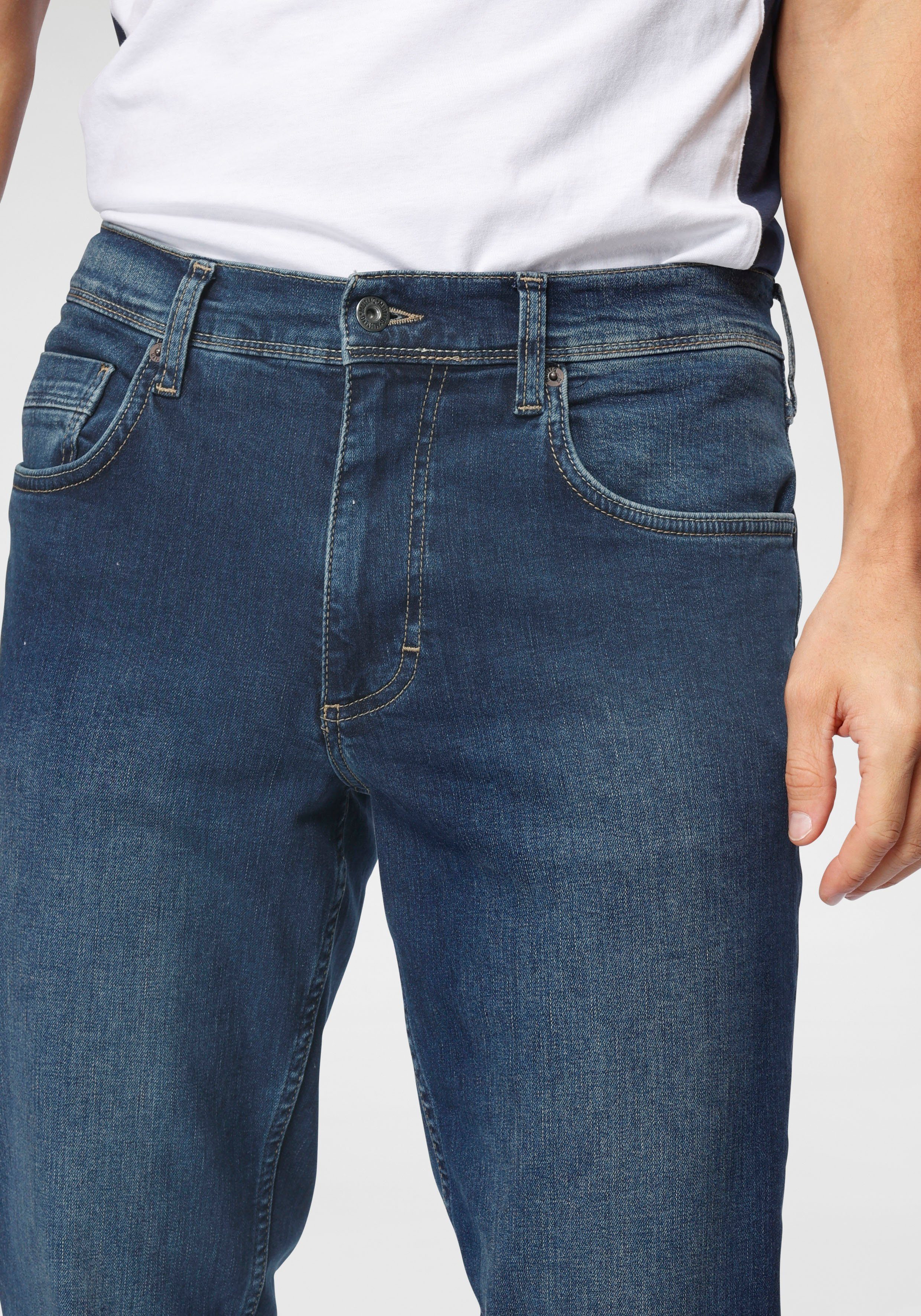 Washington dark MUSTANG leichten Style 5-Pocket-Jeans mit Straight Abriebeffekten