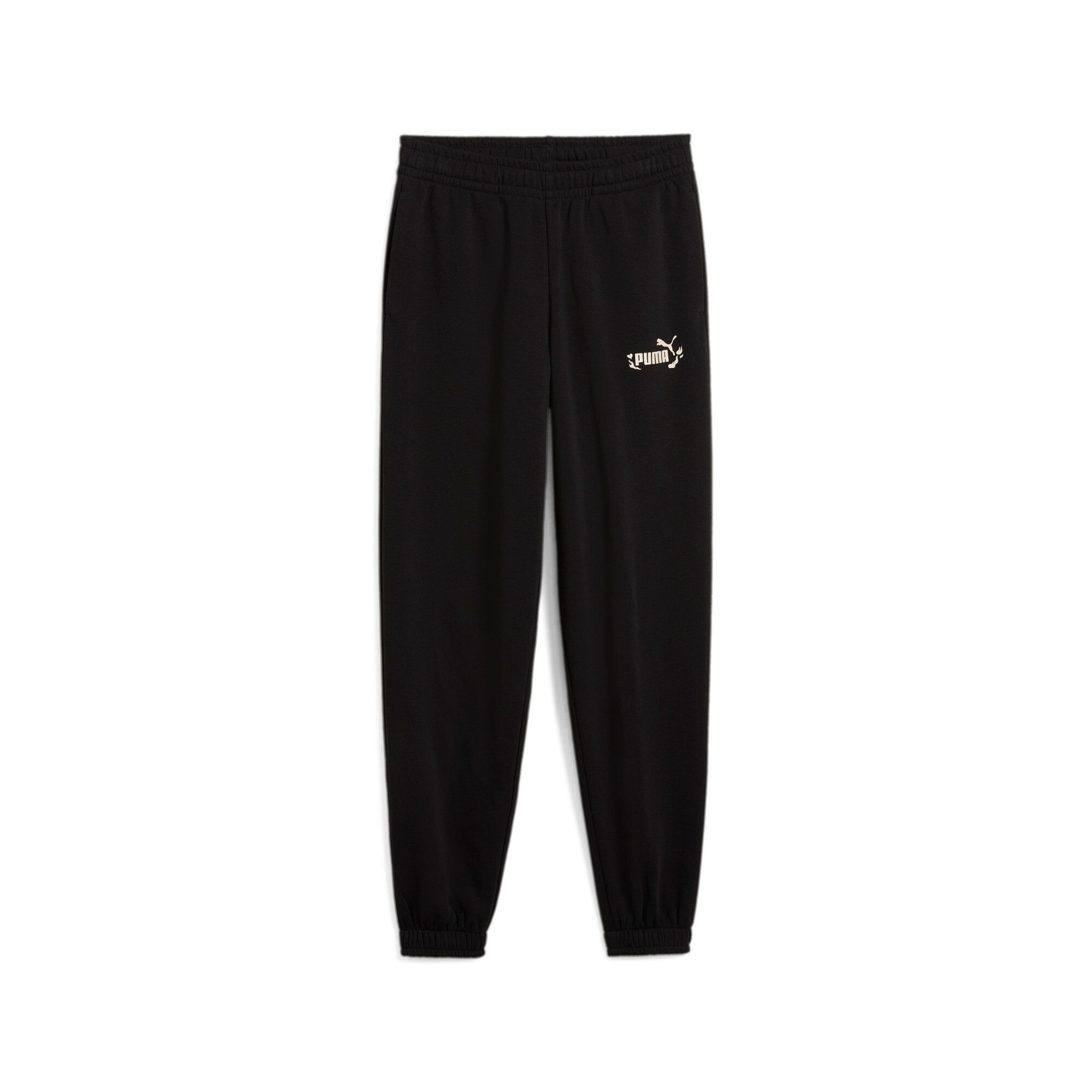 PUMA Trainingshose FLAMING LOVE SWEATPANTS TR G sportlicher Stil, für Jugendliche, aus Baumwollmischung
