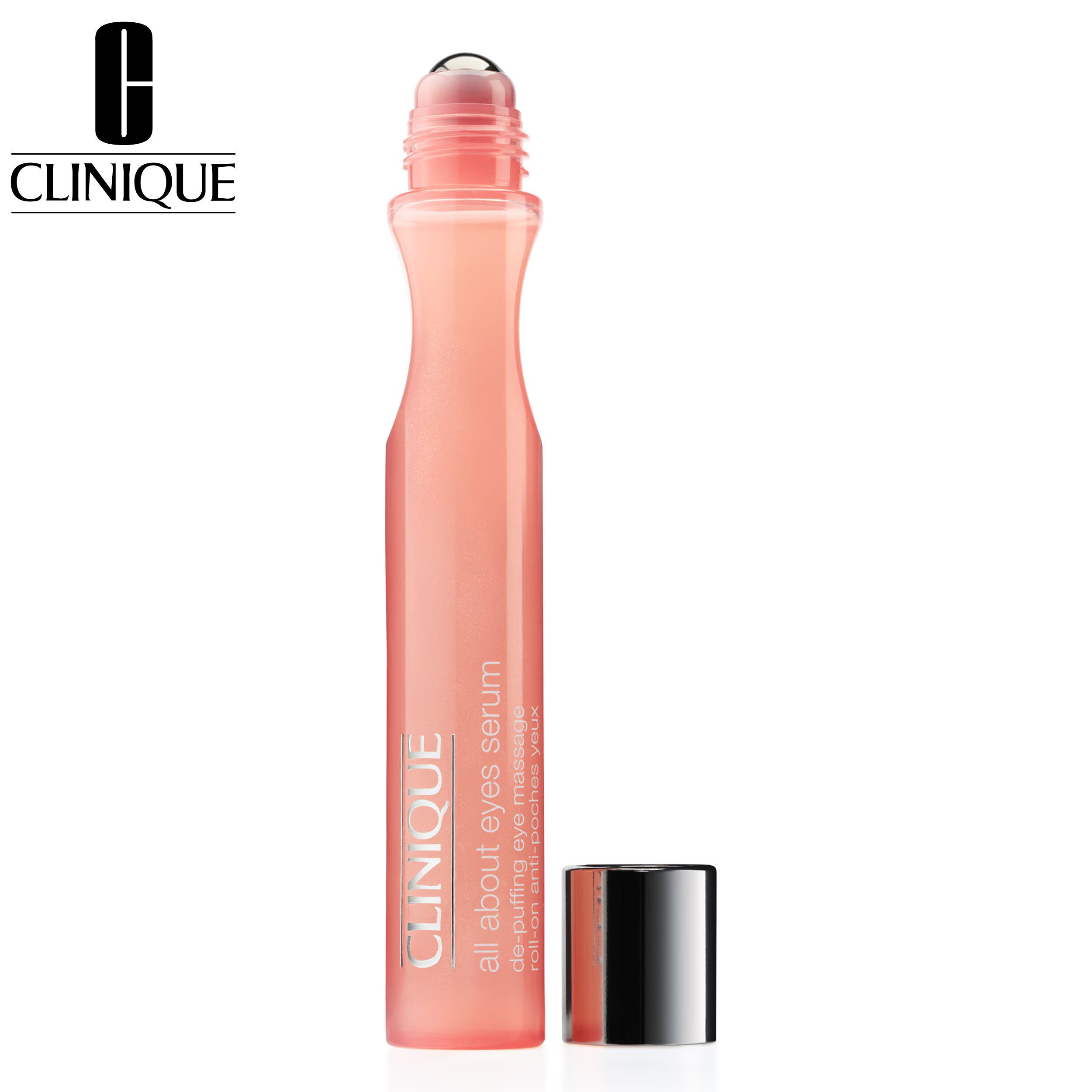 CLINIQUE Augencreme Clinique All About Eyes Serum Entpuffende Augenmassage, Kühlende Edelstahlkugel wirkt wie Massage