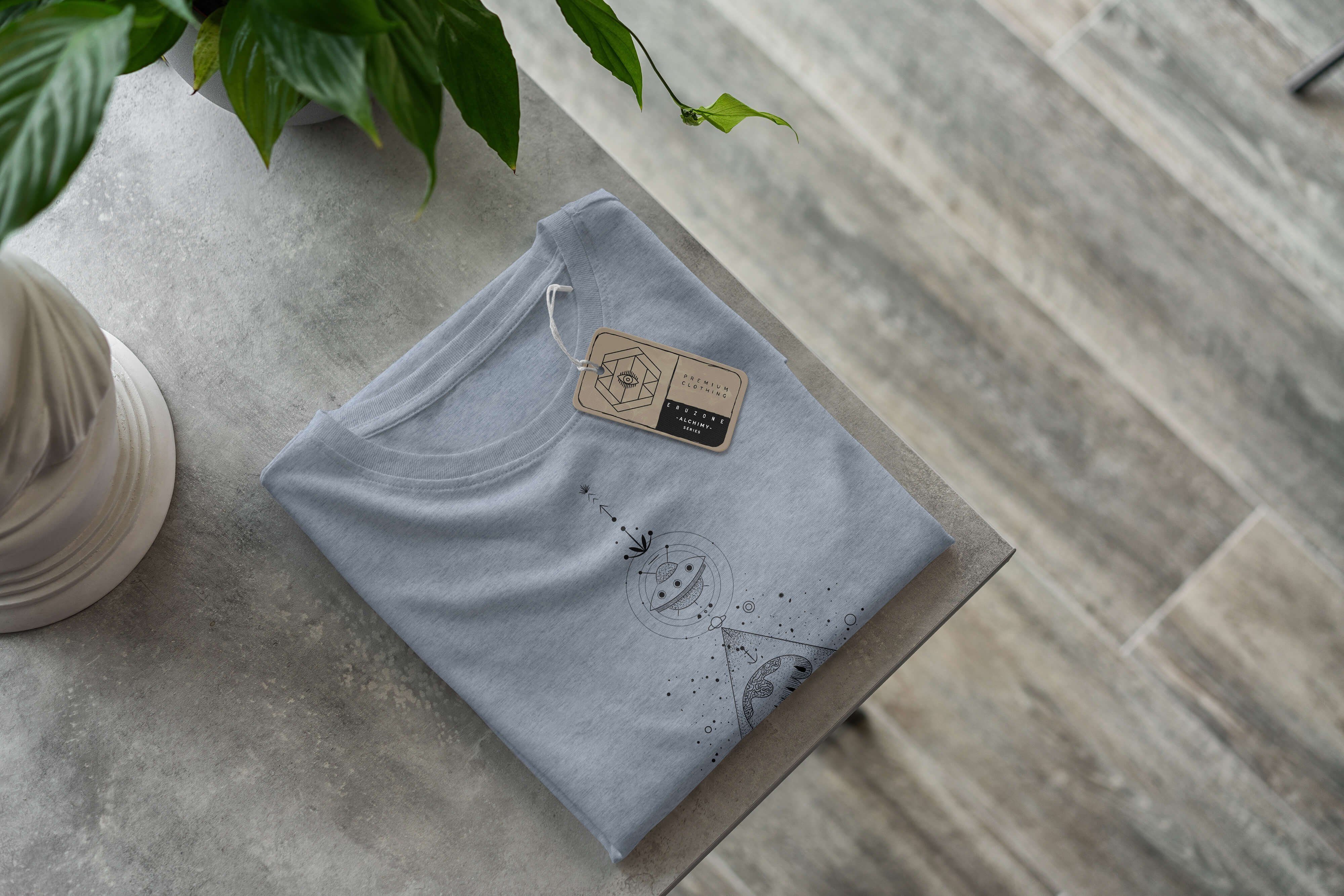 Sinus Art T-Shirt Serie Denim Premium No.0059 angenehmer Struktur feine Alchemy Tragekomfort T-Shirt Symbole Stonewash