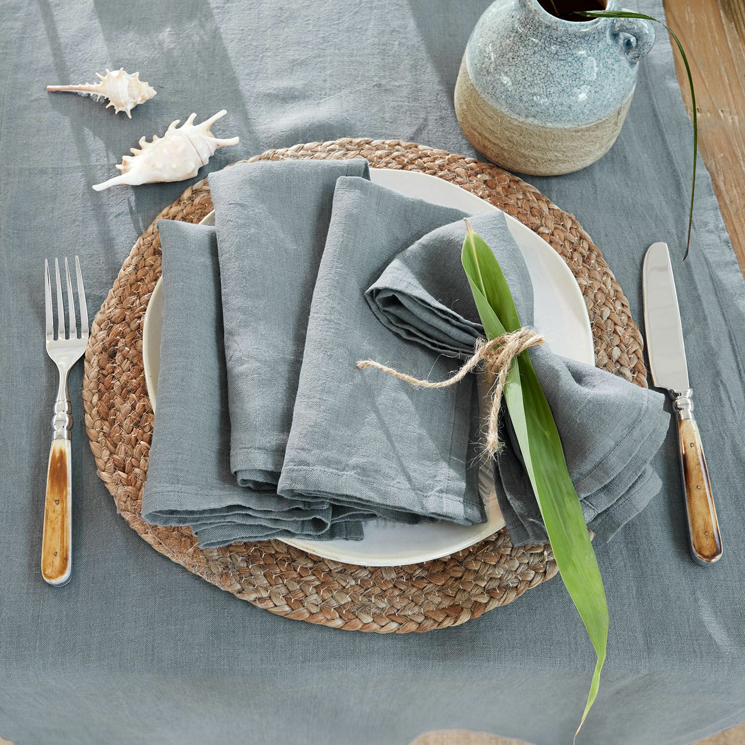 Mirabeau Stoffserviette Serviette 4er Set Ghis grün