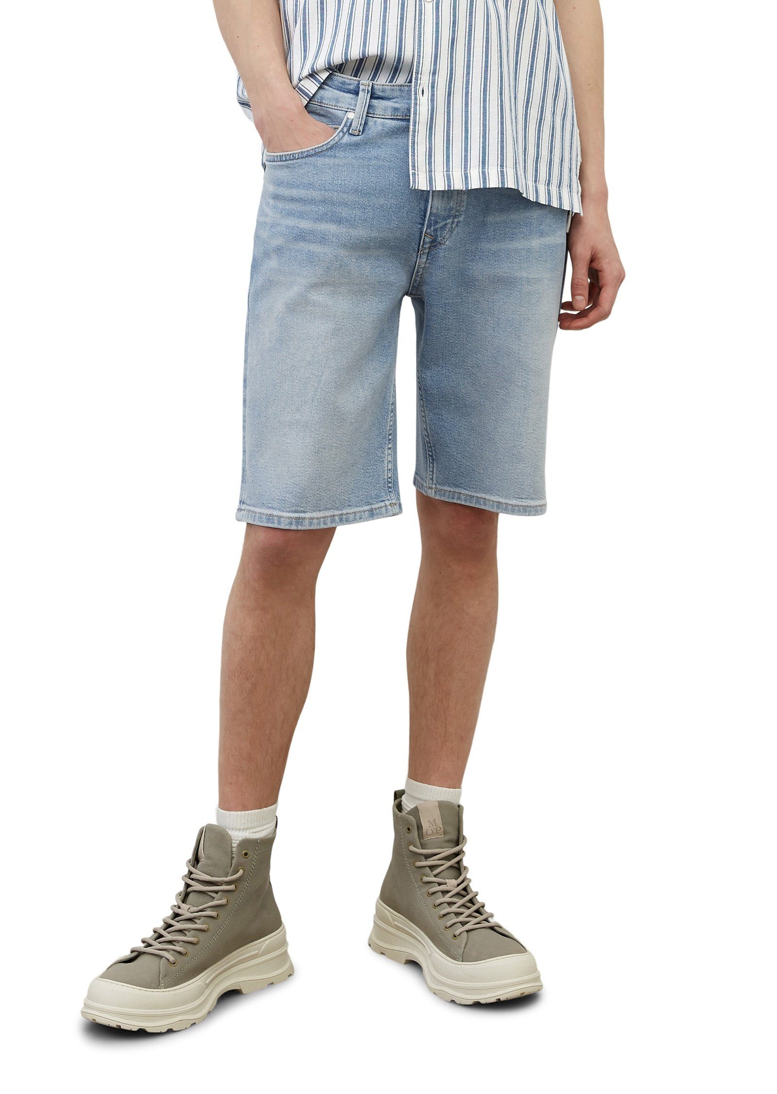 O'Polo Shorts Marc aus hellblau Authentic-Stretch-Denim-Qualität