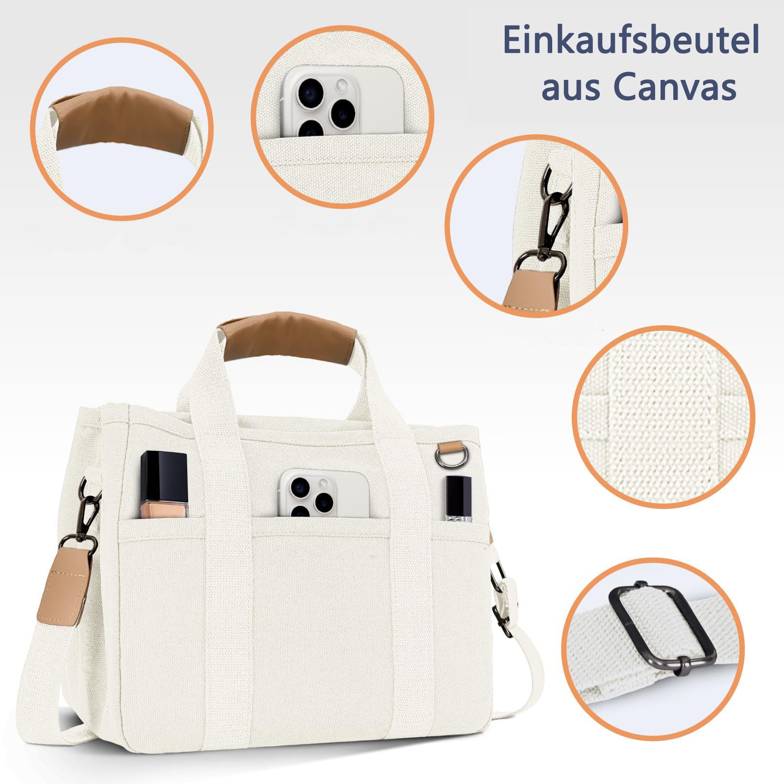 nsihing Schultertasche modische Damen Umhängetasche, Henkeltasche, große Tasche für Sport Schule Reise Freizeit Urlaub – Bild 3 von 5
