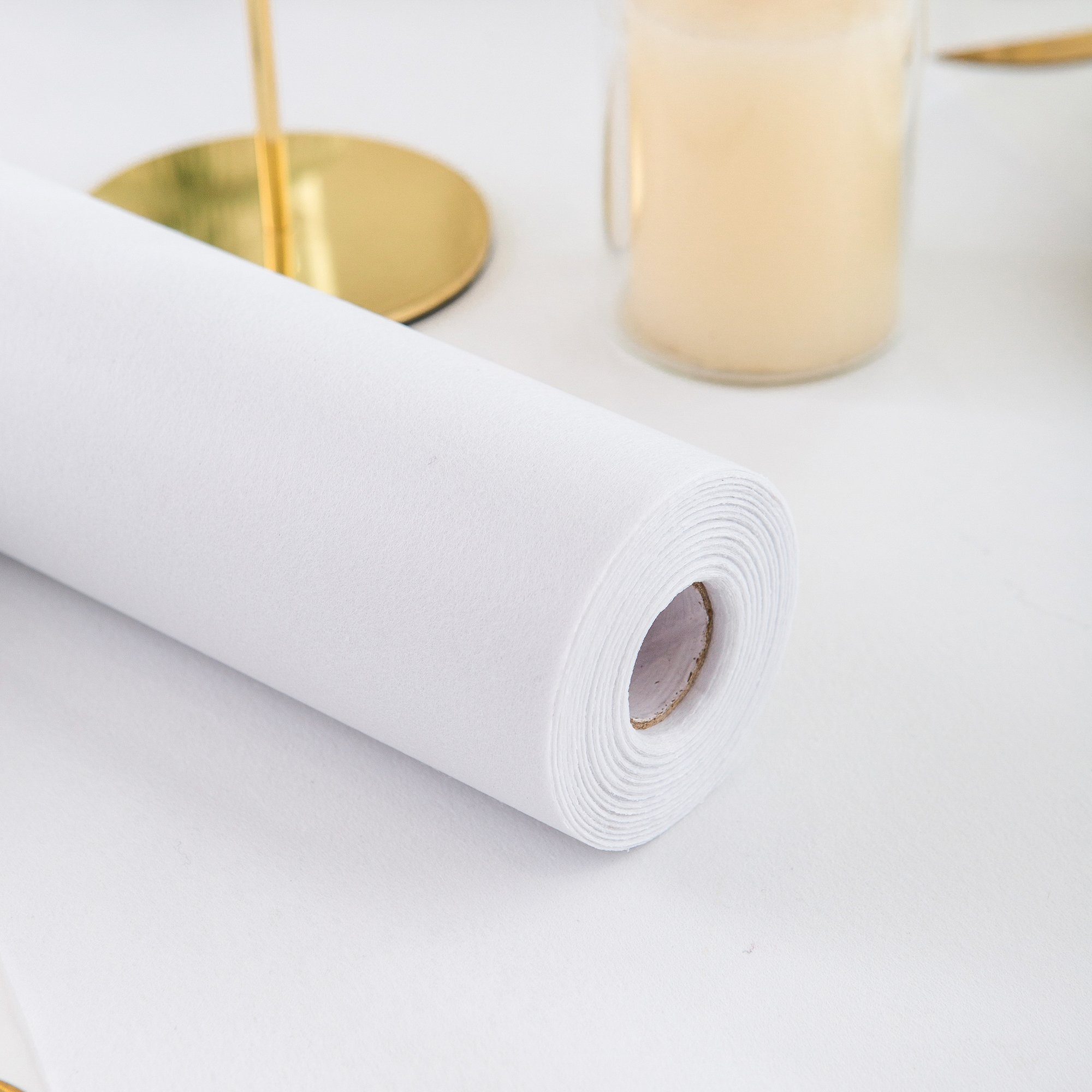 Simurq Tischläufer Vlies Tischband Rolle 30 cm x 25 m (Modern Tisch Deko für Geburtstag & Hochzeitsdeko, Table Runner Einweg)