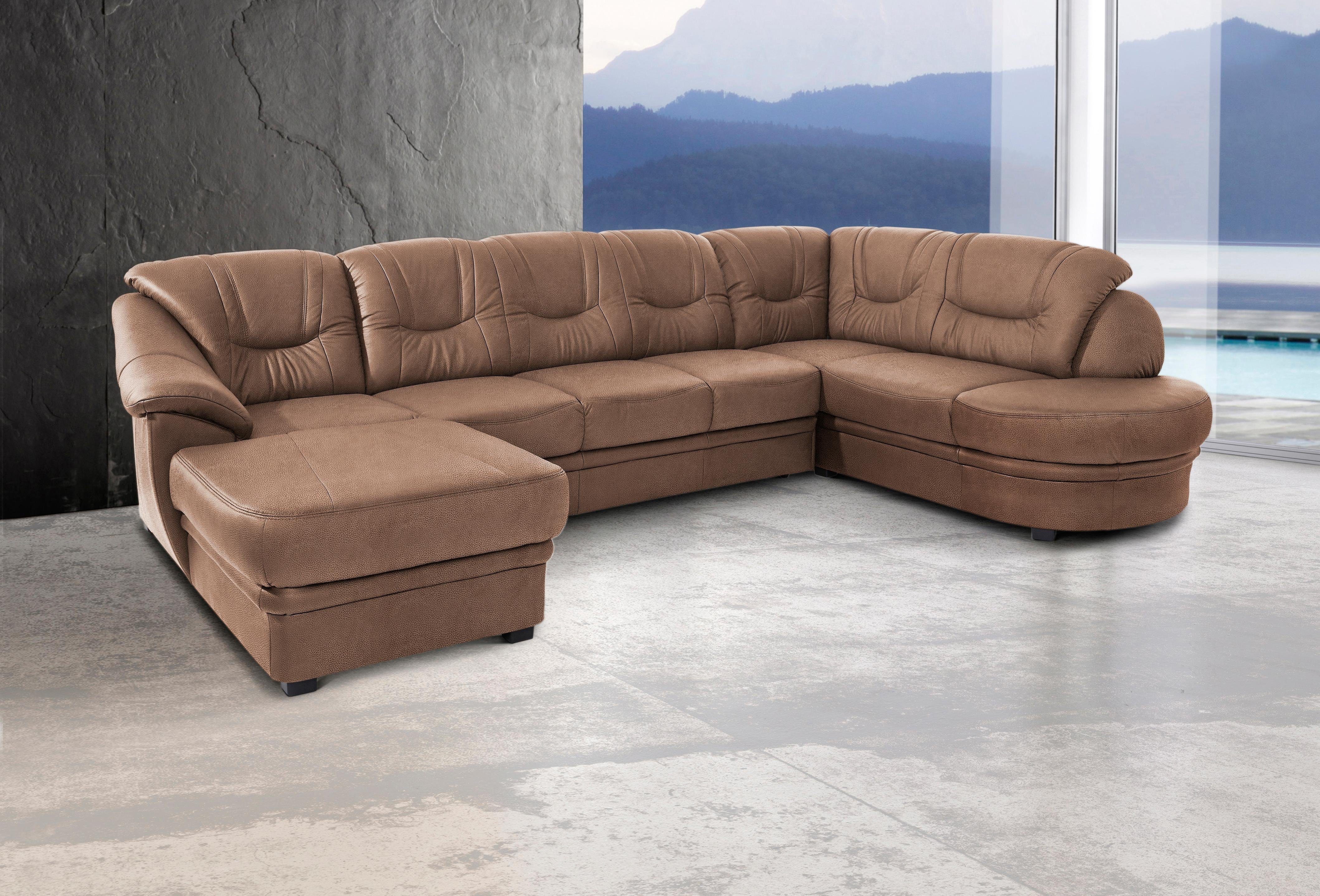 sit&more Wohnlandschaft "Riva U-Form", wahlweise mit Bettfunktion günstig online kaufen