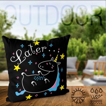 Kissenbezug, VOID, Sofa-Kissen Later Sleepy Unicorn Einhorn Outdoor Indoor Unicorn tier