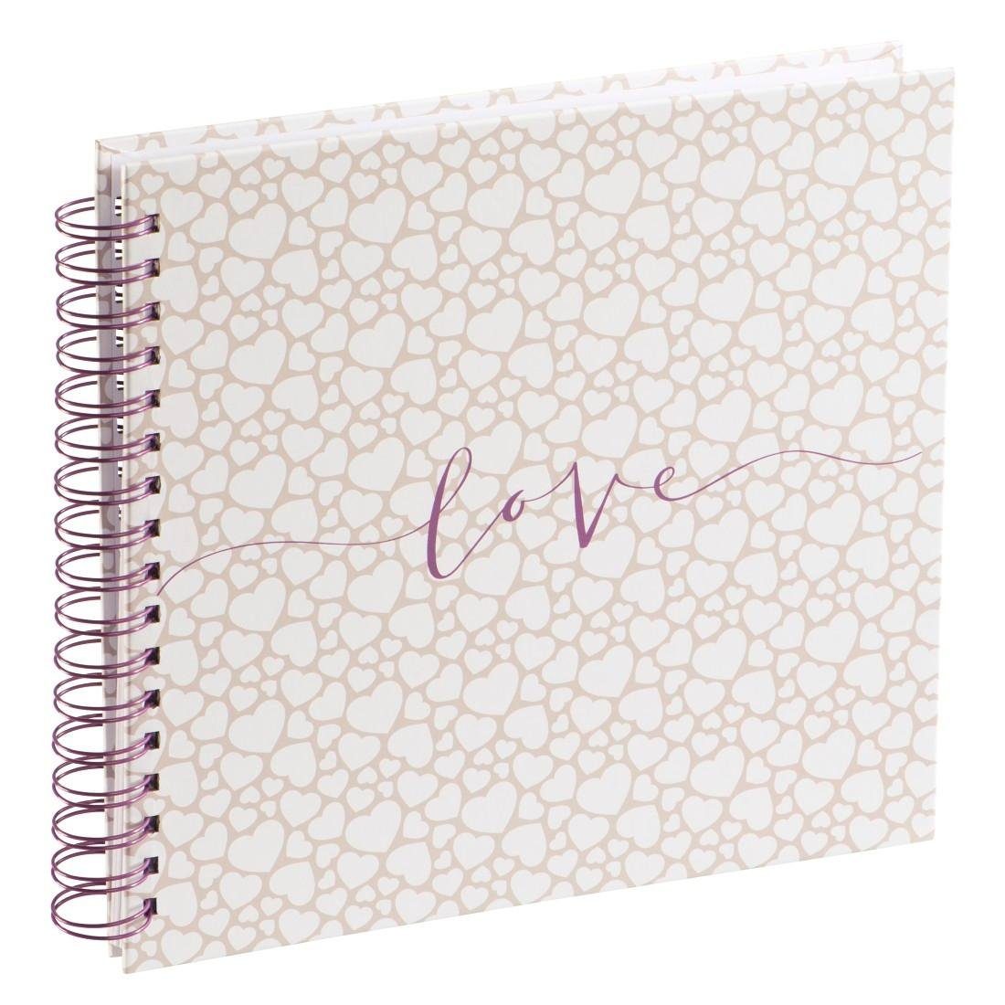 Hama Fotoalbum Hama Spiral-Album "Romance", 28x24 cm, 40 weiße Seiten