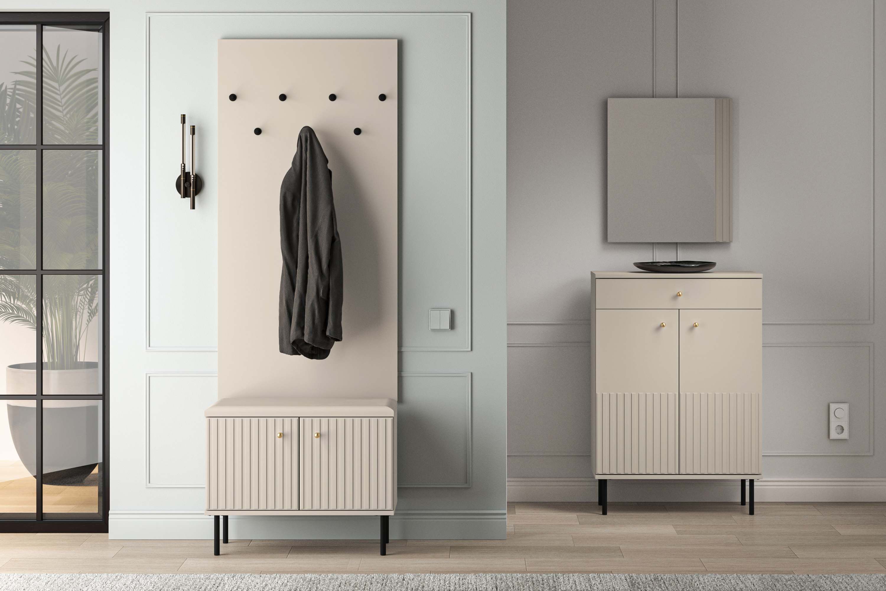 KONSIMO® Schuhschrank DROMA Schuhschrank mit Sitz, Schuhkommode, hergestell günstig online kaufen