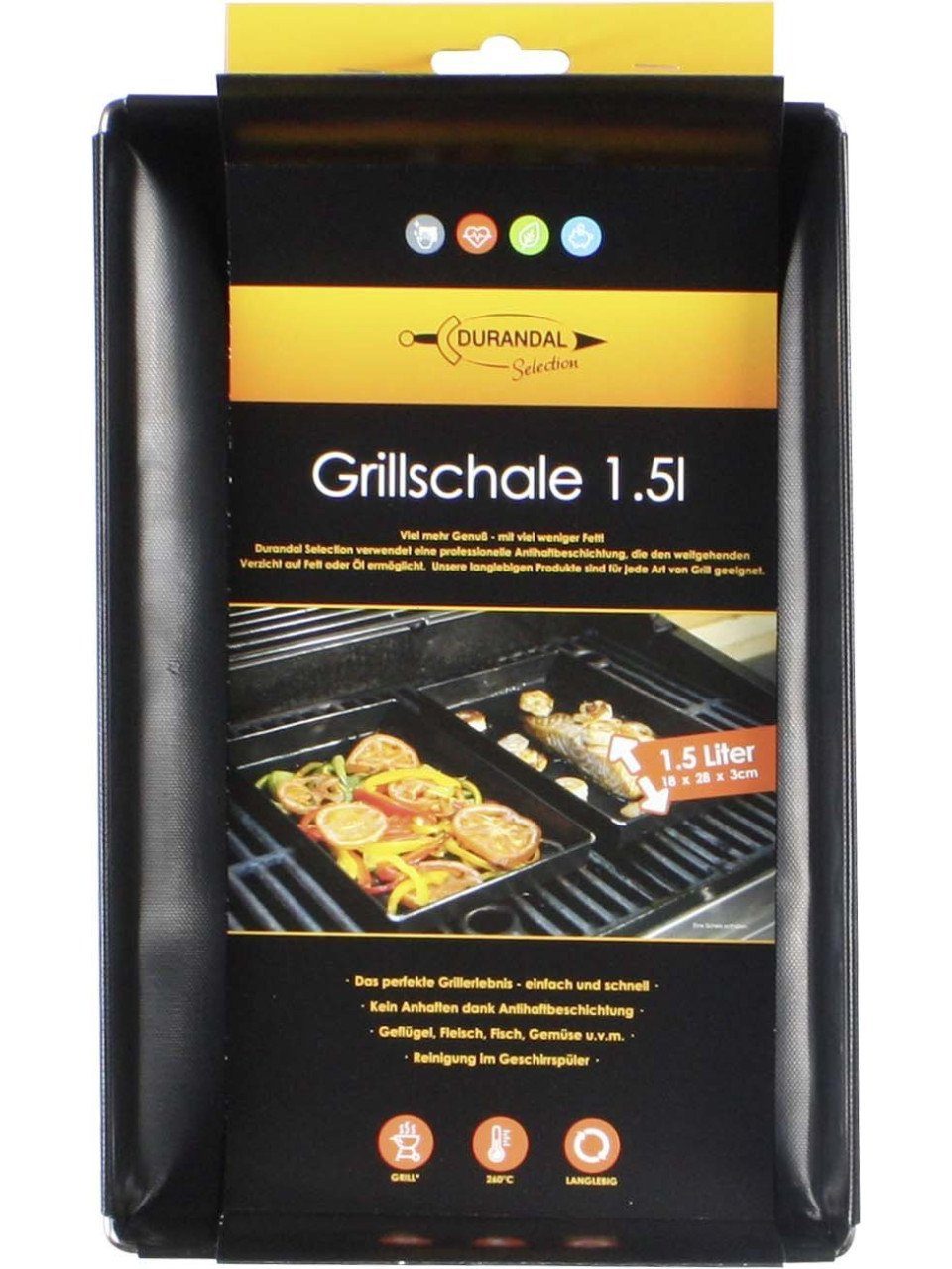 Broszio Grillschale Brozio Durandal Selection Grillschale 1,5 L, Glas