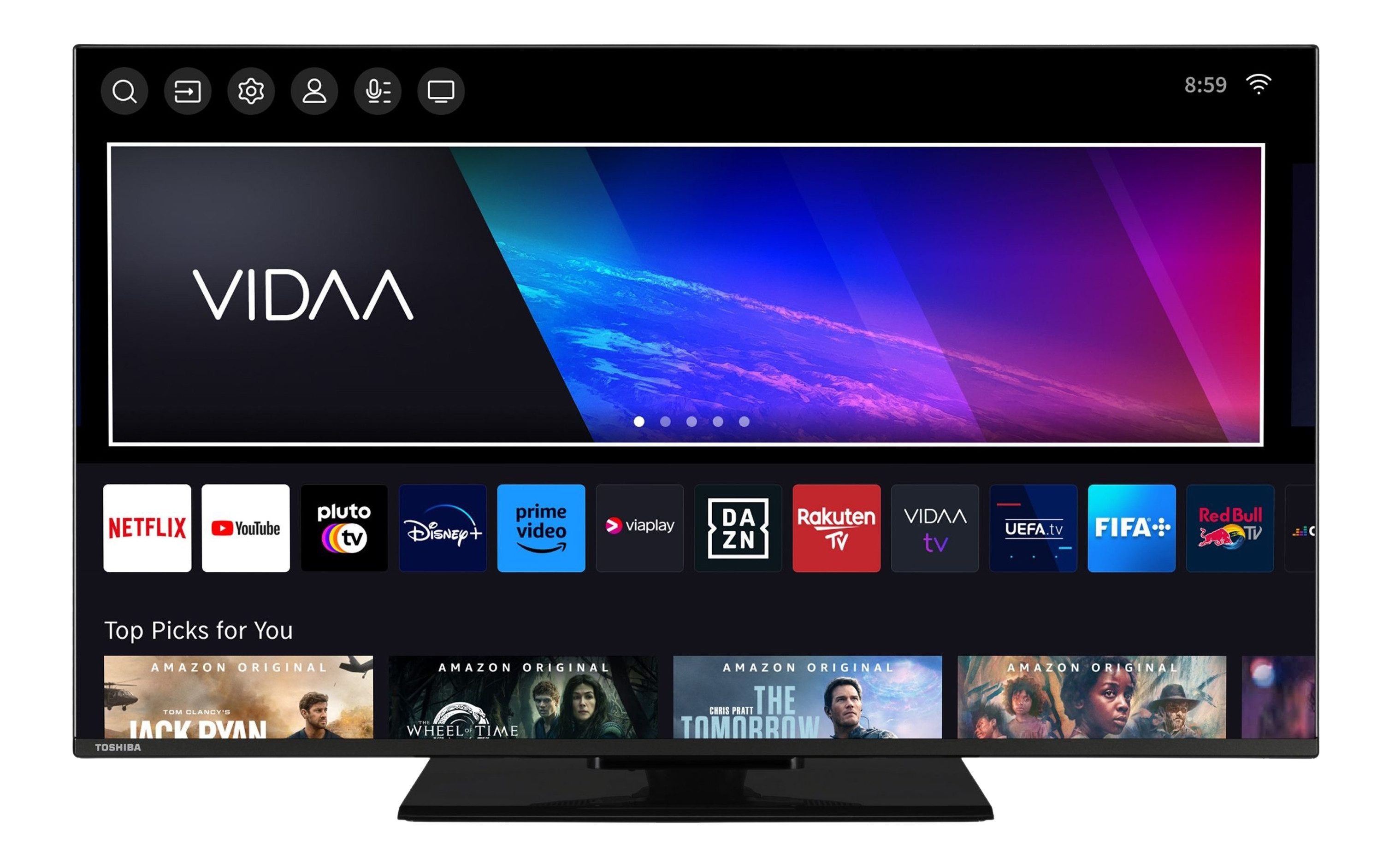 Toshiba 43LV3F63DA LCD-LED Fernseher (108 cm/43 Zoll, Full HD, VIDAA Smart TV, HDR, Triple-Tuner, VIDAA, Bluetooth, Alexa-fähig)