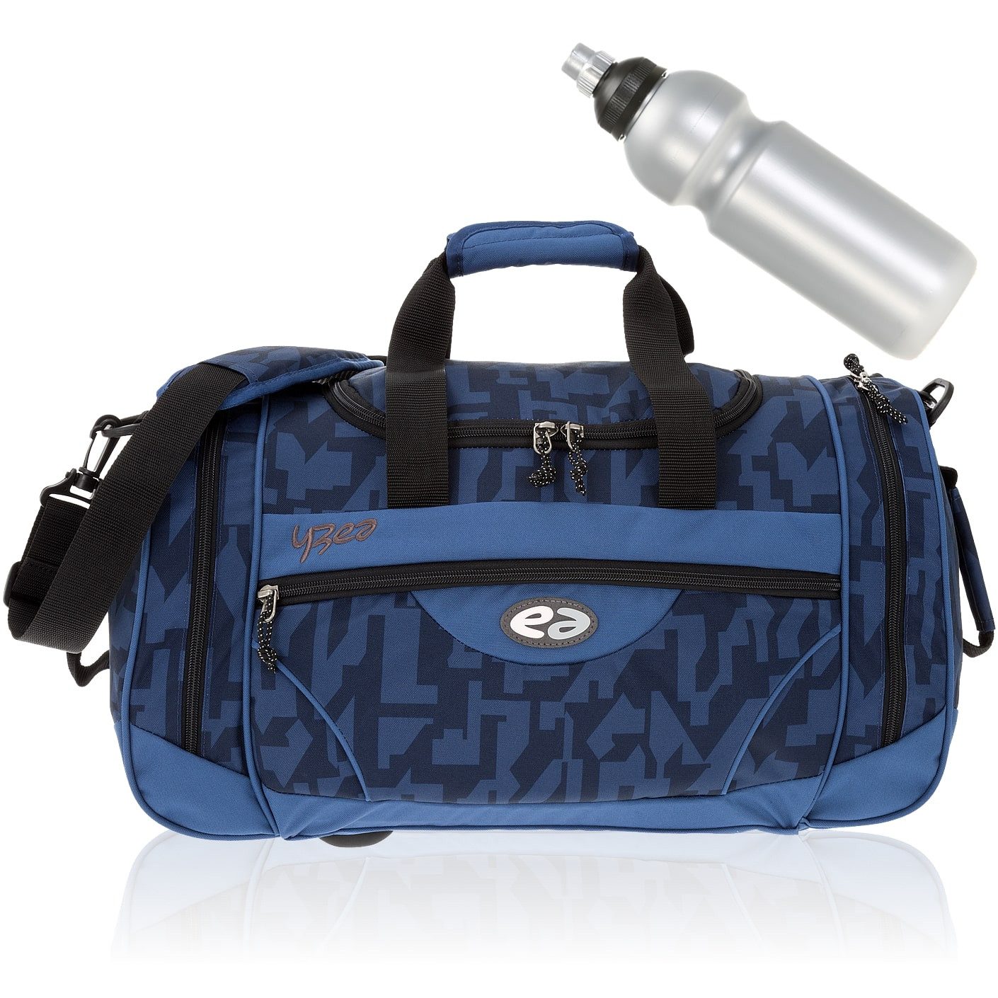 yzea® Sporttasche Jungen Mädchen Sports 52 cm 26 Liter mit Schuhfach, Naßfach, Freizeittasche Tasche Damen Herren Kinder + Trinkflasche