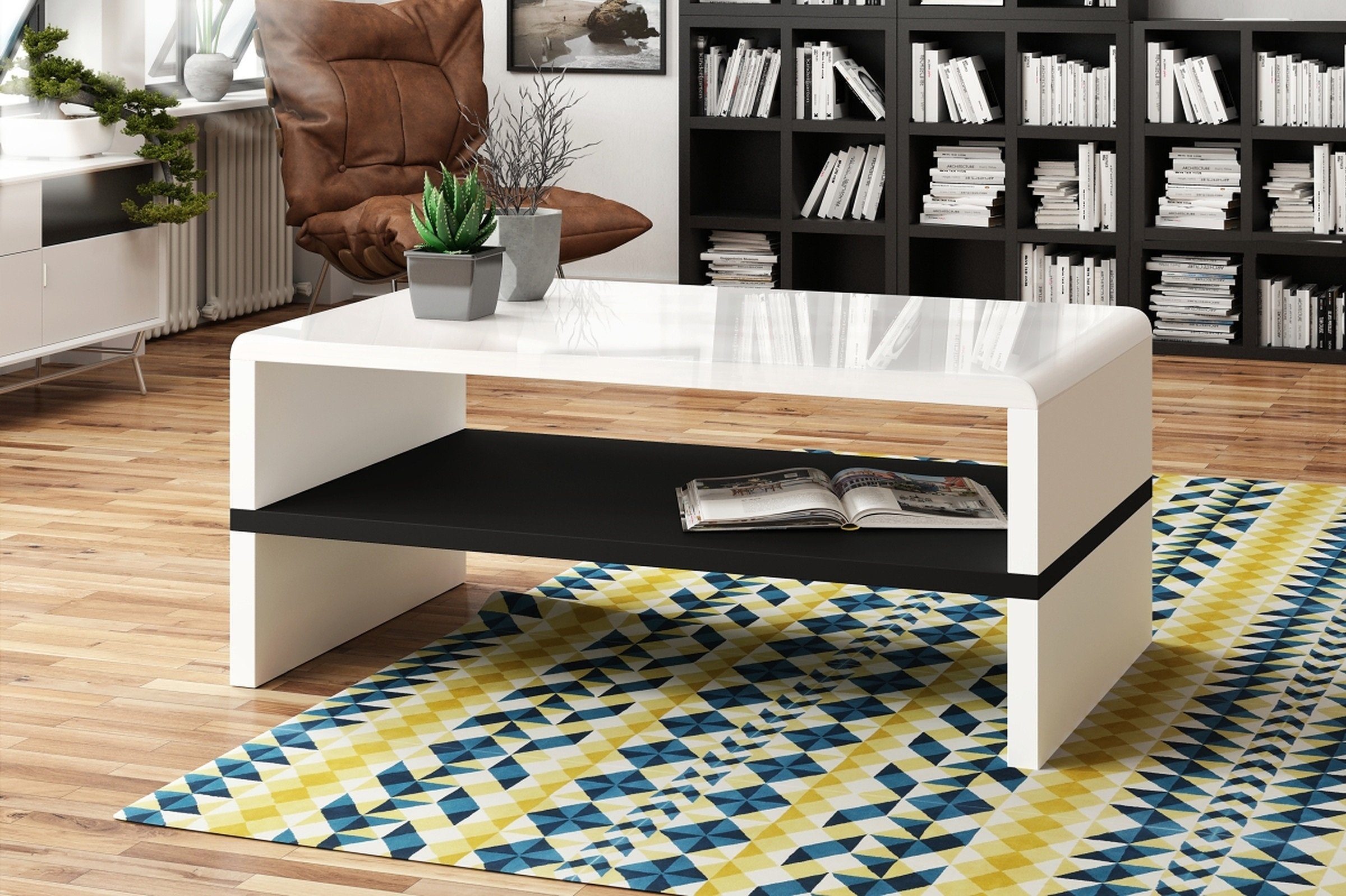 Mazzoni Couchtisch Design Rock Tisch Weiß günstig online kaufen