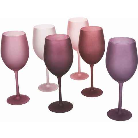 Villa d'Este Weinglas Happy Hour Provence, Glas, Gläser-Set, 6-teilig, Inhalt 550 ml