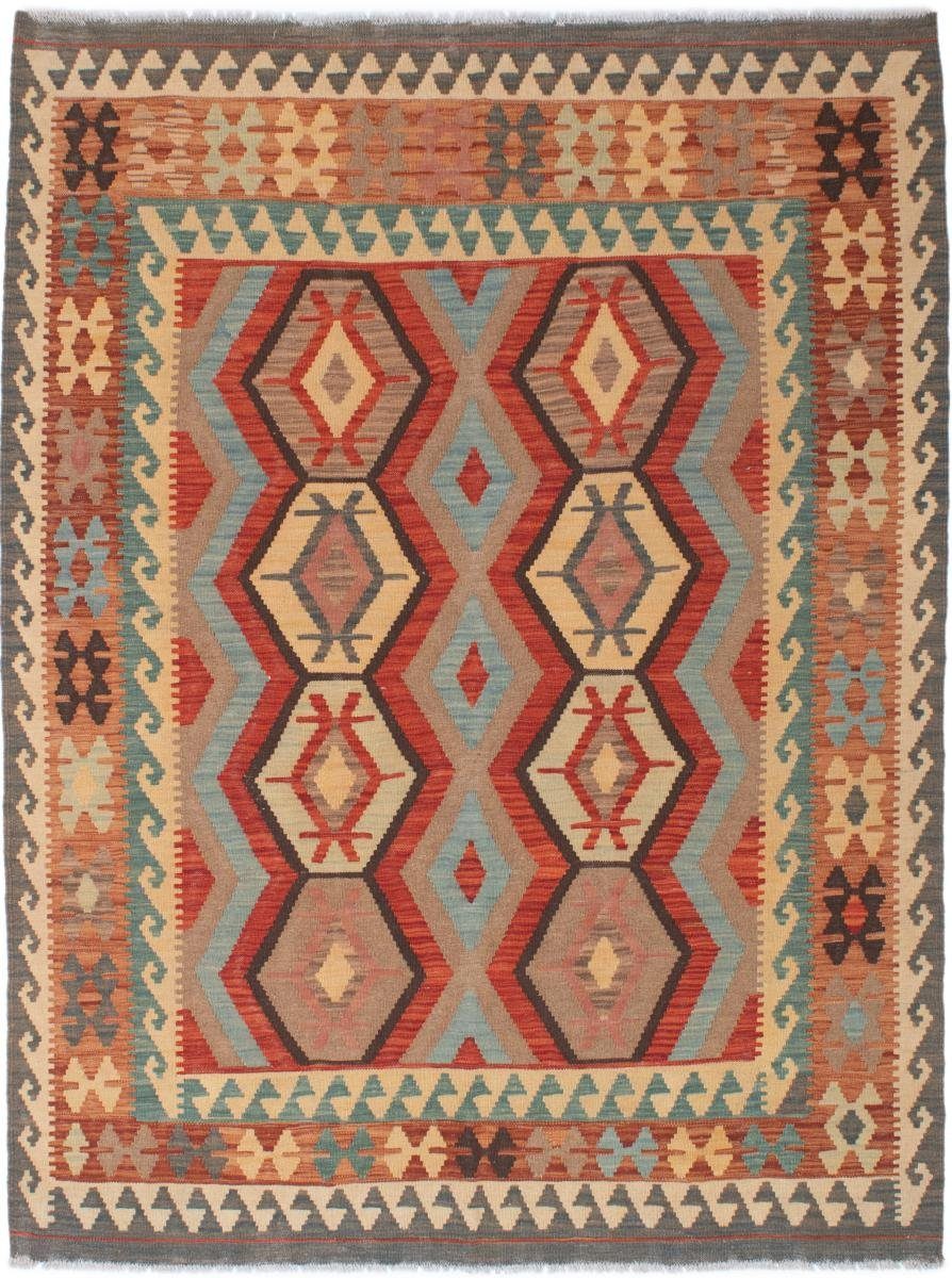 Orientteppich Afghan Kelim Trading, 151x199 mm 3 Höhe: Orientteppich, Handgewebter Nain rechteckig,