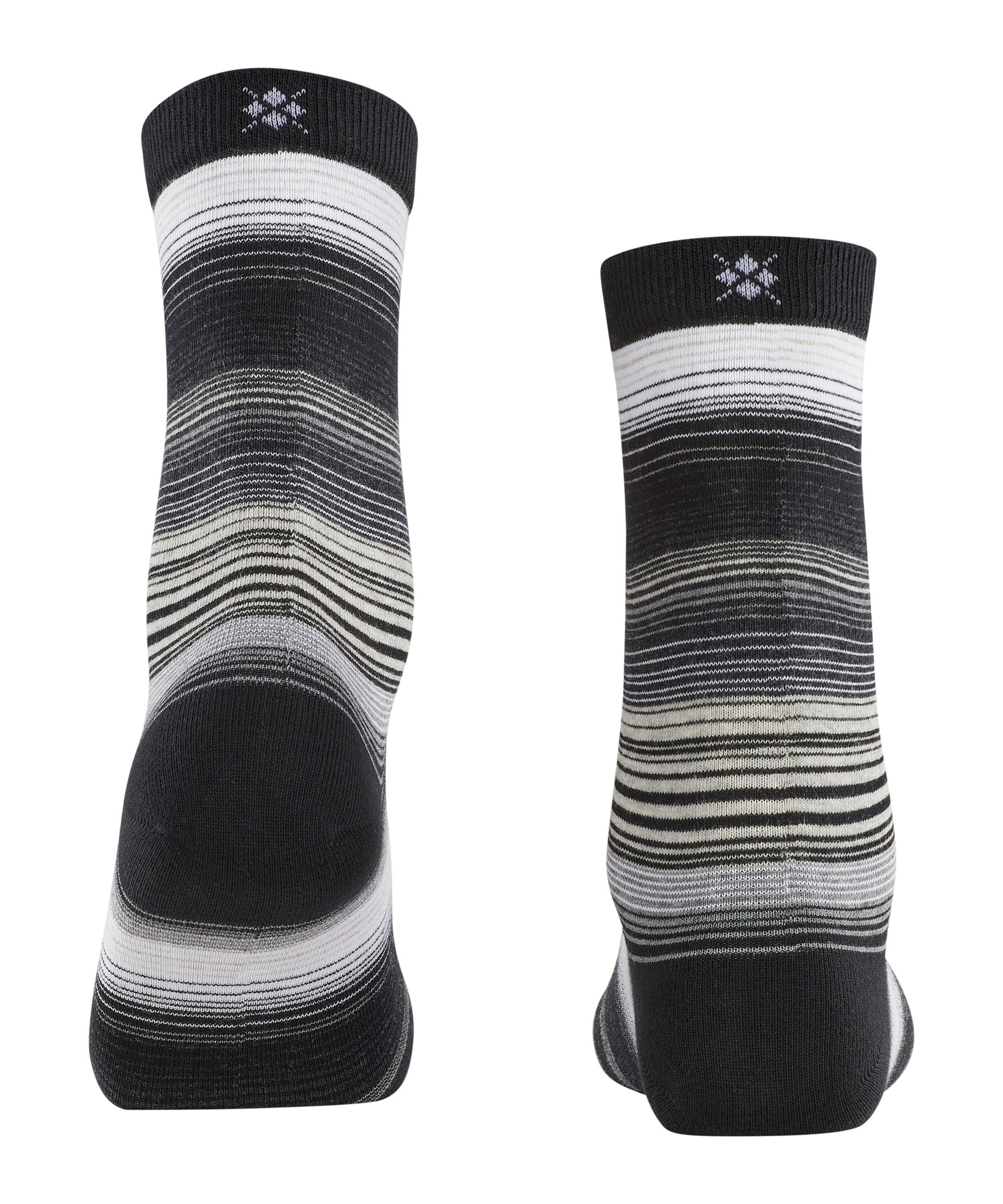 black Socken (1-Paar) (3000) Burlington Stripe