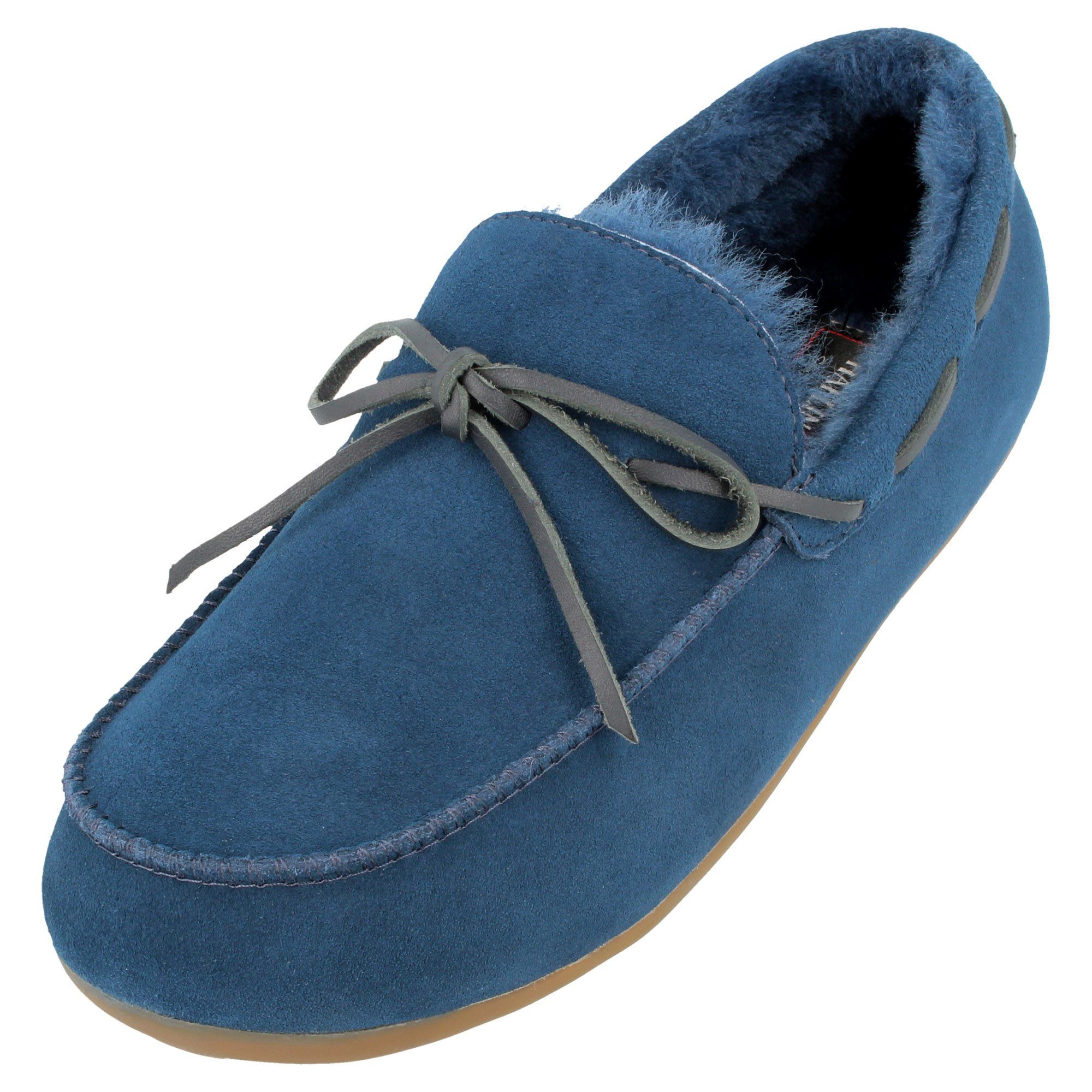 Haflinger Lammfellclog Mokassin Yumah Hausschuh aus Leder unisex Hausschuh