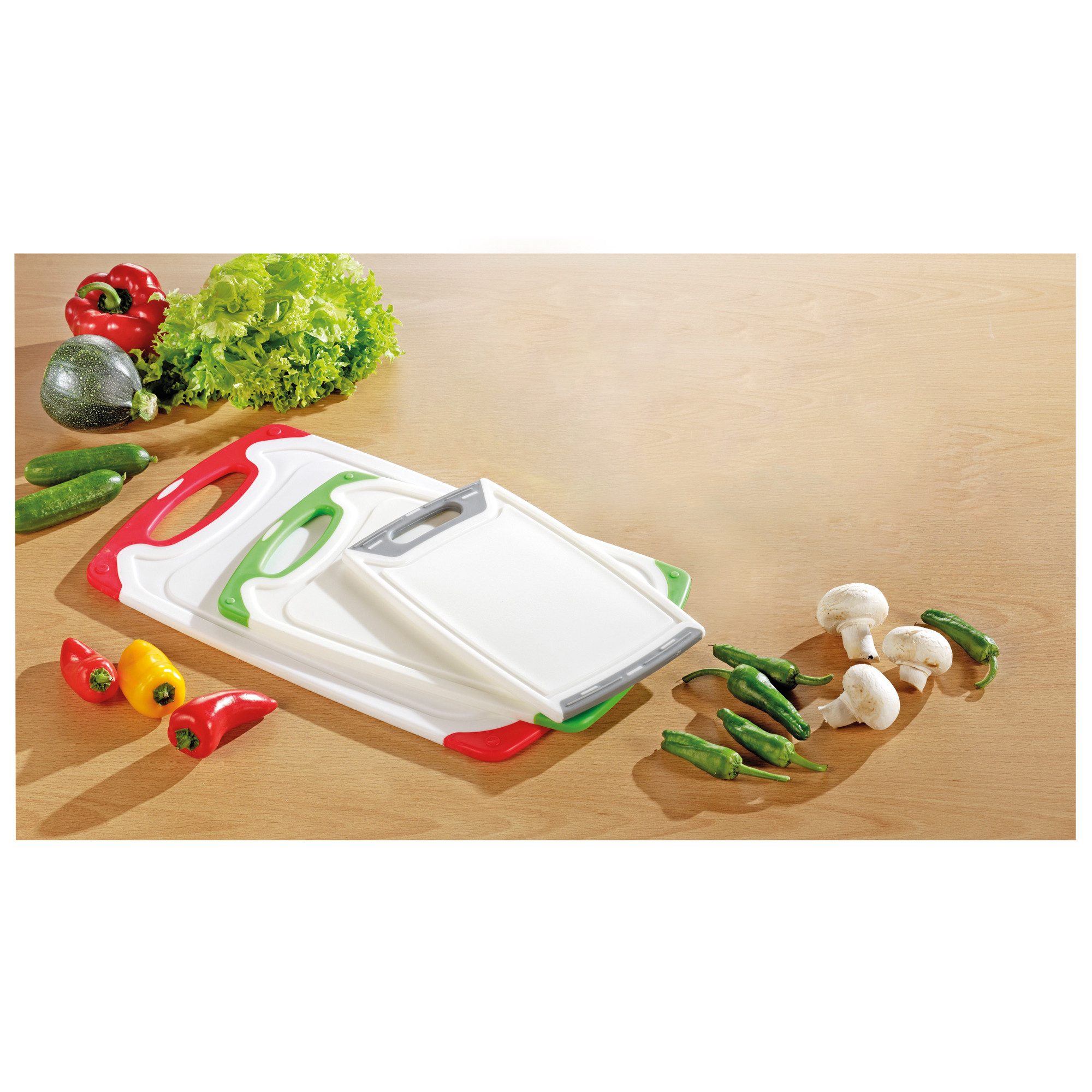 Esmeyer Geschirr-Set Schneidbrett 303-030 weiß 3 Stück