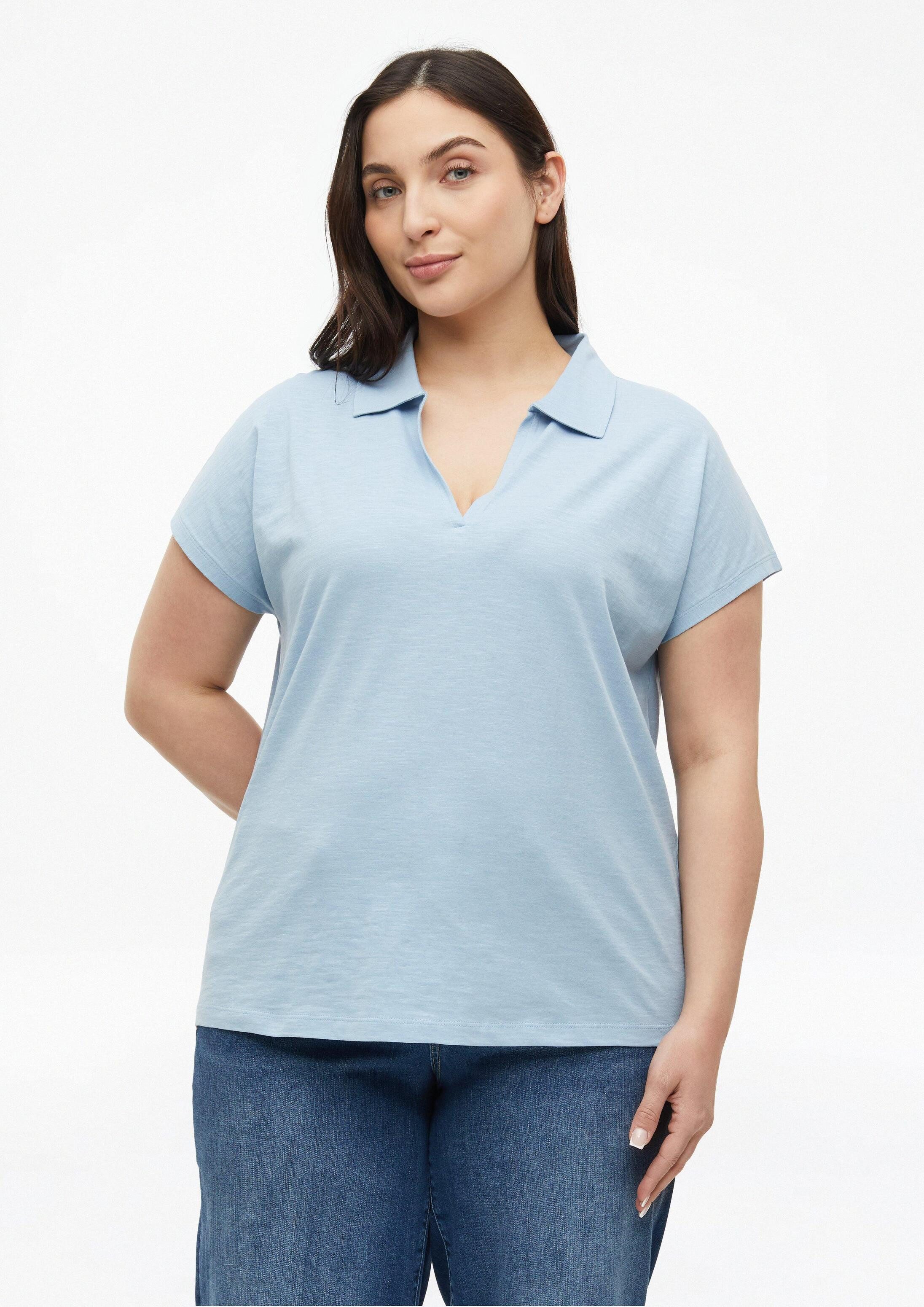 s.Oliver Kurzarmshirt Polo-Shirt T-Shirt mit Polokragen und überschnittenen Schultern