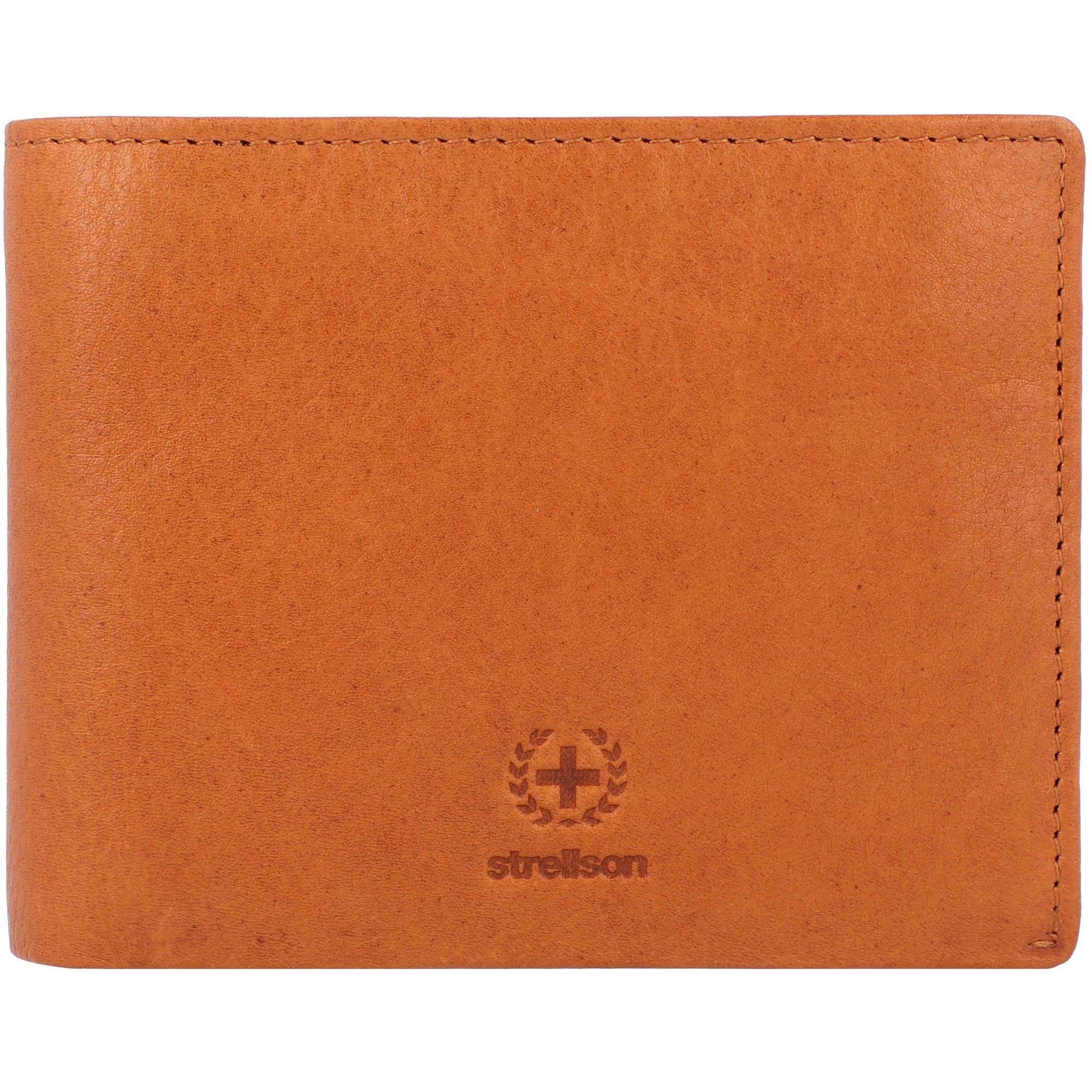 Cartera De Cuero Strellson Blackwall Billfold H8 - Color Coñac, Con Protección RFID, 12x9.5 Cm