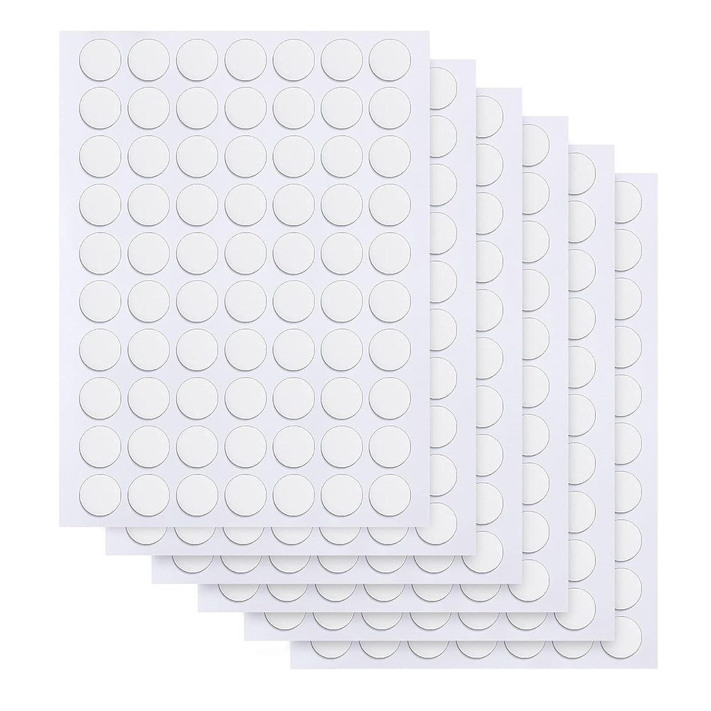 TUWENA Klett-Klebepad Doppelseitige Klebepads, 420 Stück Rund Starkes Sticky KlebePads