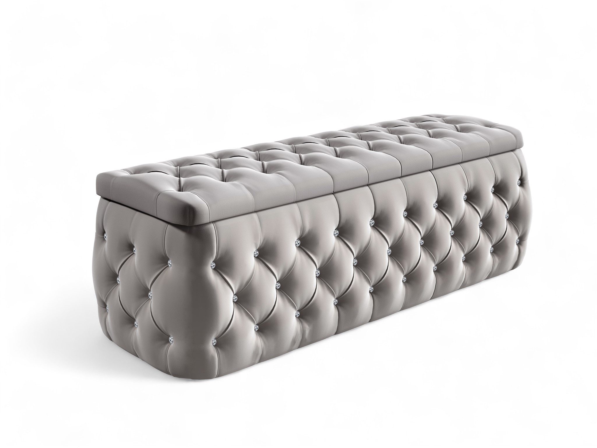 Fun Möbel Polsterhocker Betthocker SEVRA in Stoff Elisa Velvet (Breite: ca. 120/140/160/180 cm), inkl. Stauraum