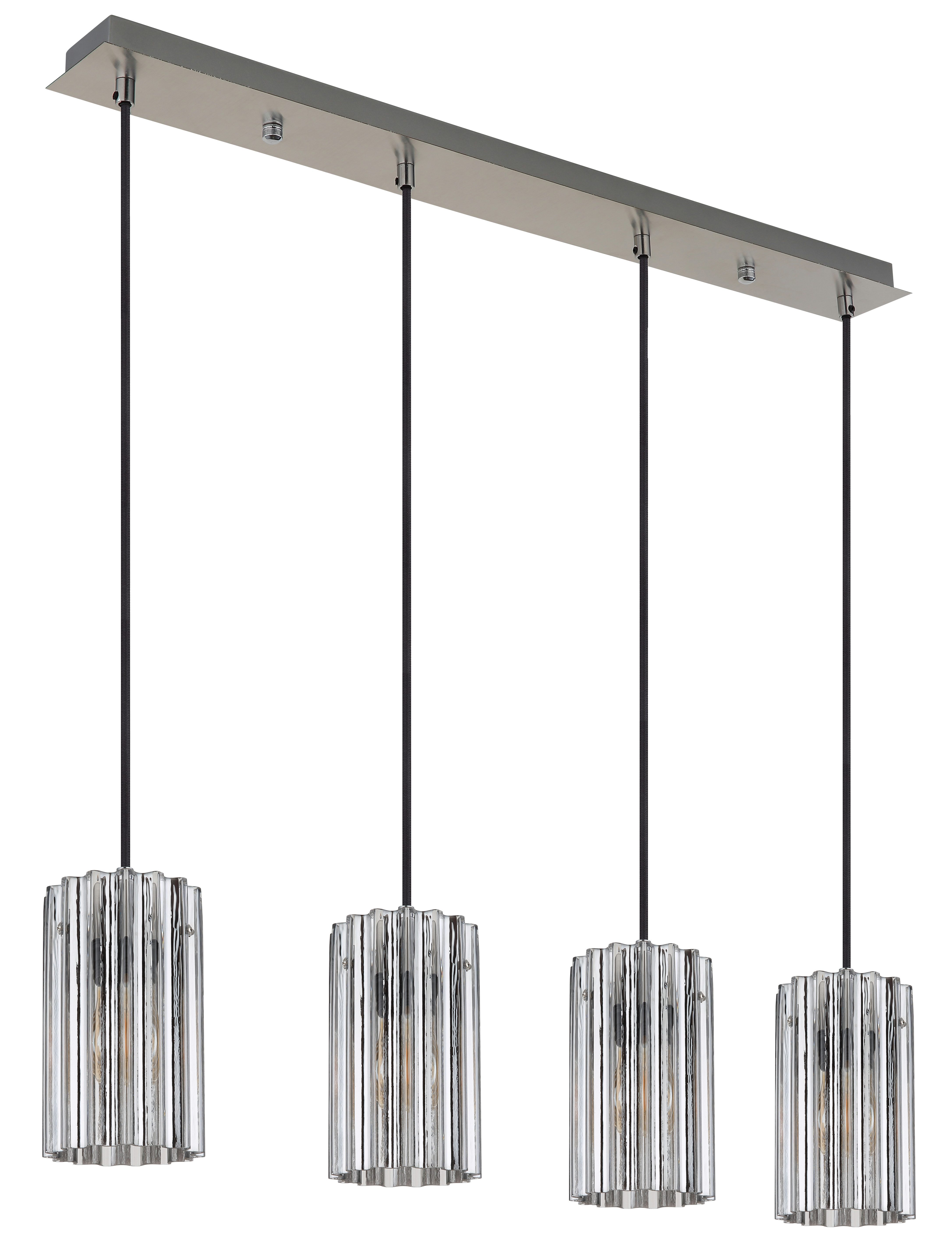 GLOBO LIGHTING Hängeleuchte CAYDEN, ohne Leuchtmittel, Hängeleuchte für Esszimmer & Küche Nickel matt