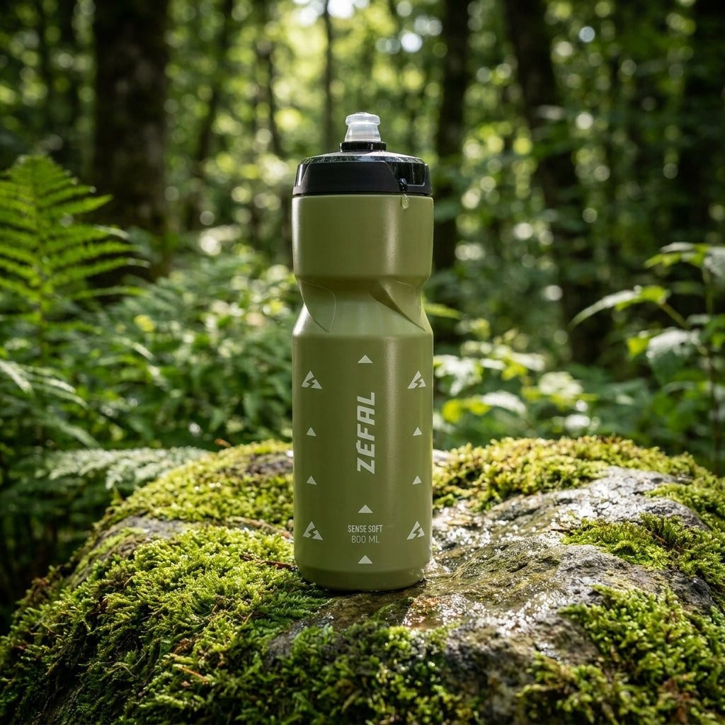 Zefal Trinkflasche Zéfal Sense Soft Trinkflasche 800 ml, olivgrün, BPA-frei, ergonomisch