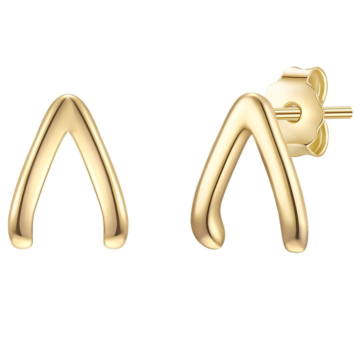 Paar Ohrstecker gelbgold