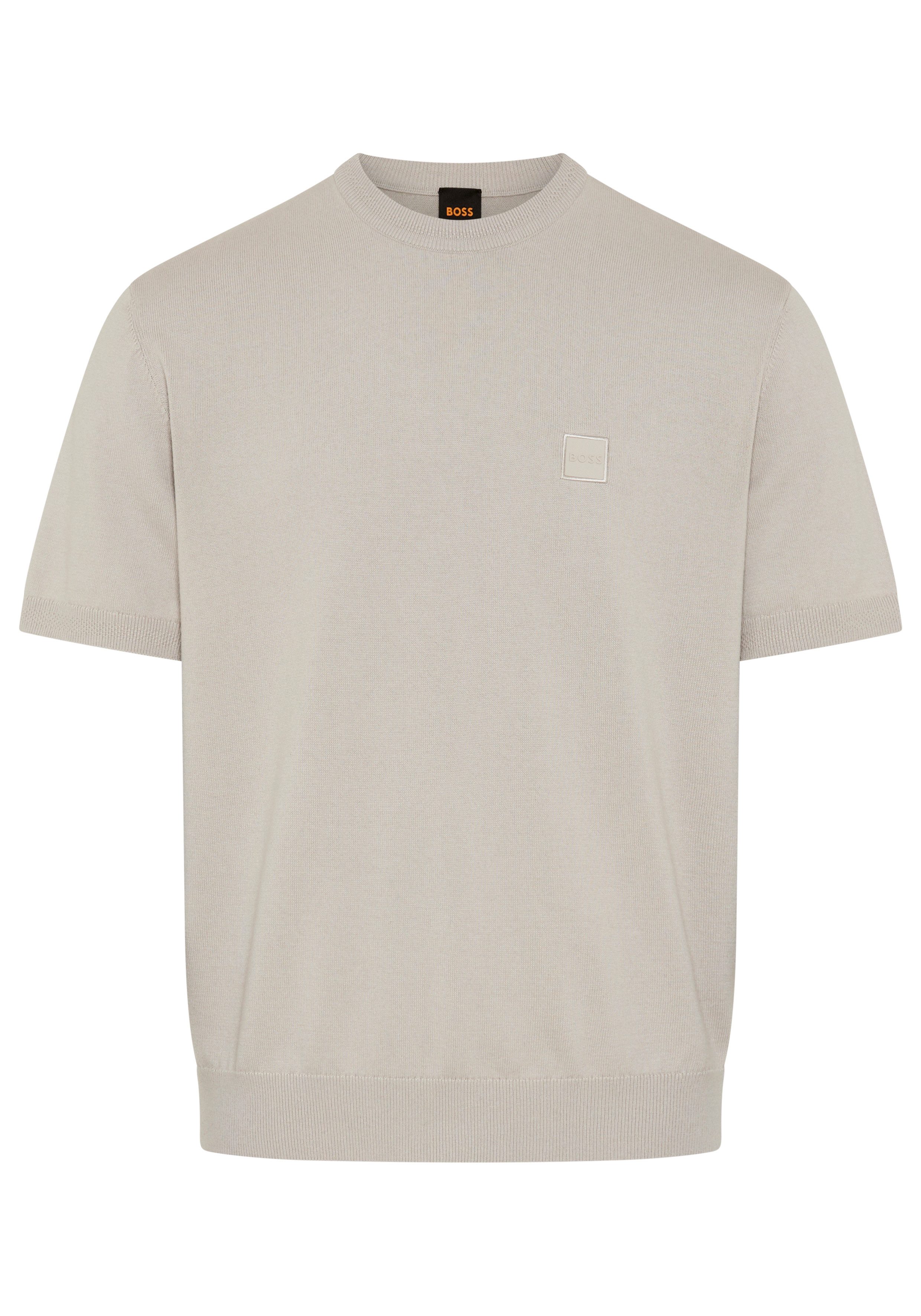 BOSS ORANGE Kurzarmpullover Kanacho mit Kaschmir-Anteil, Rundhals