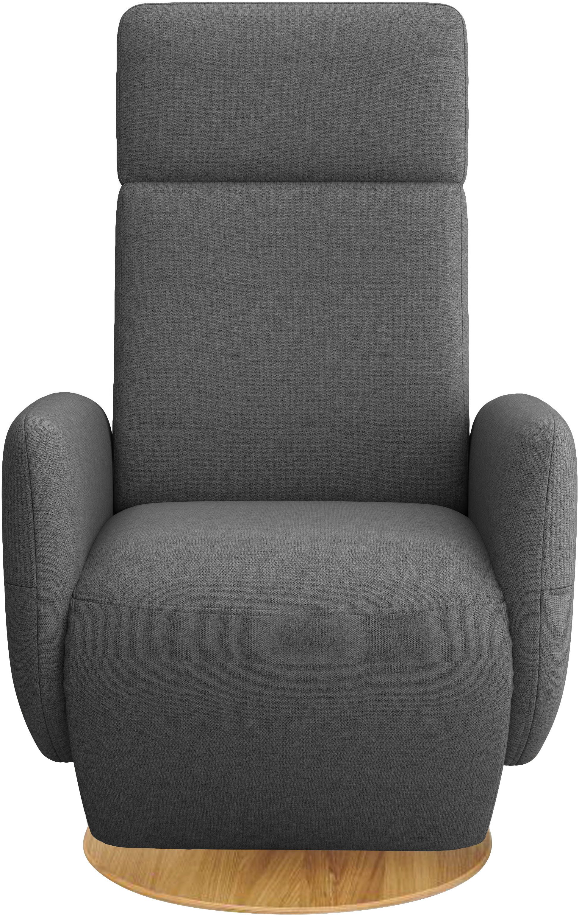 OTTO home TV-Sessel Rochelle, inkl. Kopfteilverstellung & 360° Drehfunktion (1-St), TV-Sessel mit Drehfunktion 360 Grad