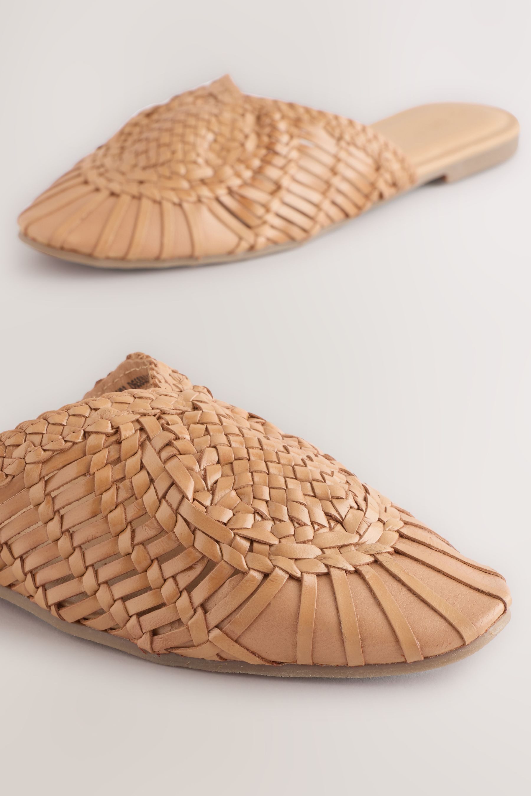 Next Forever Comfort® Lederpantoletten mit Flechtdesign Pantolette (1-tlg)