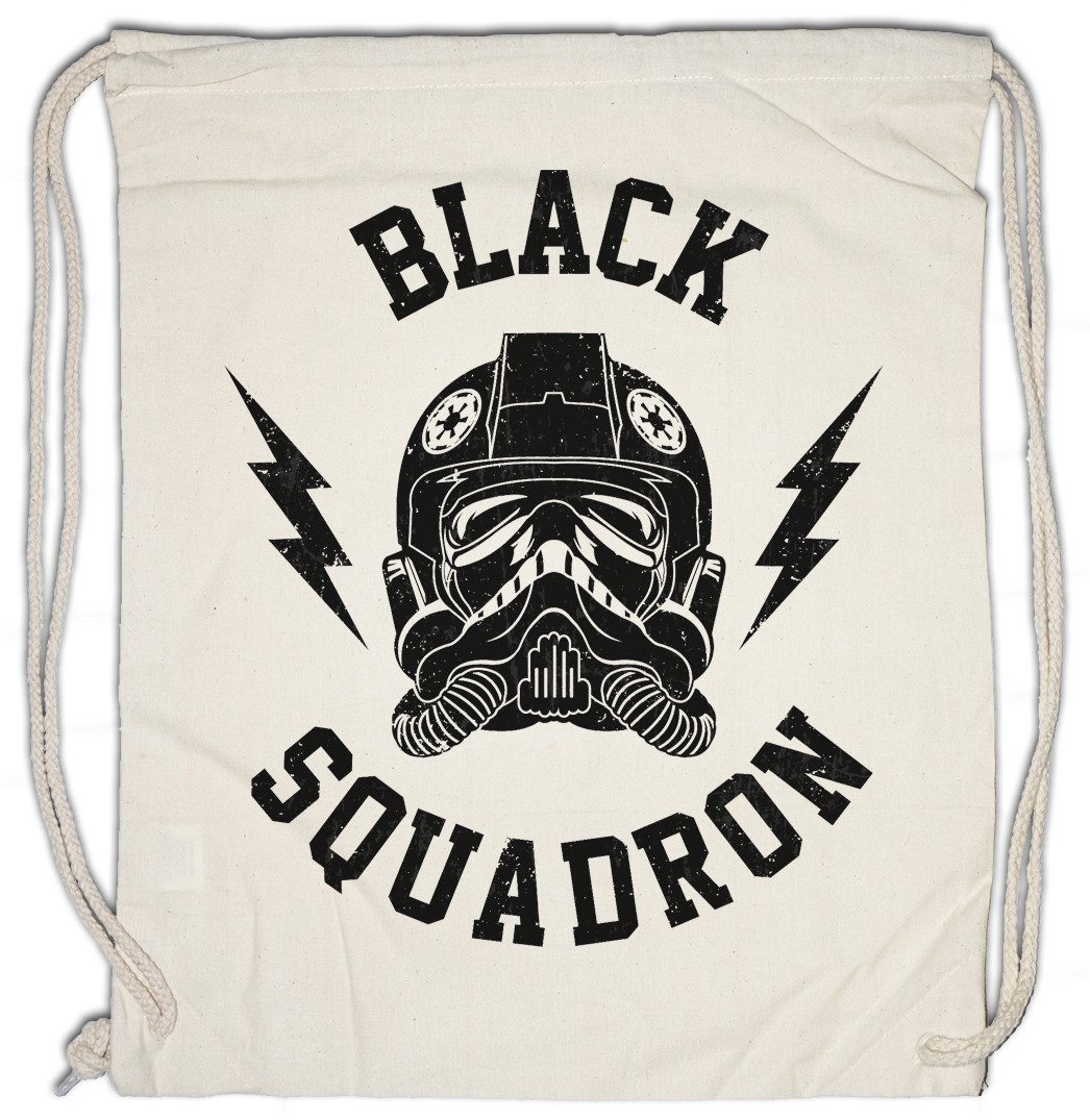 Turnbeutel Black Squadron Vintage II Turnbeutel Star Tie Pilot Sci-Fi Logo