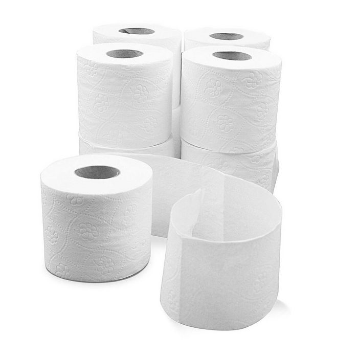 Defactoshop Toilettenpapier 72 x Toilettenpapier Klopapier WC-Papier 3-lagig 250 BlattZellstoff (72-St) 72 Rollen