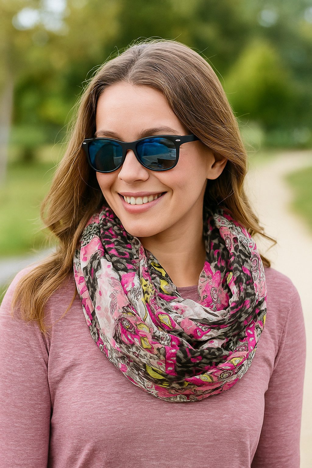 styleBREAKER Loop Loop mit Blumen Paisley günstig online kaufen