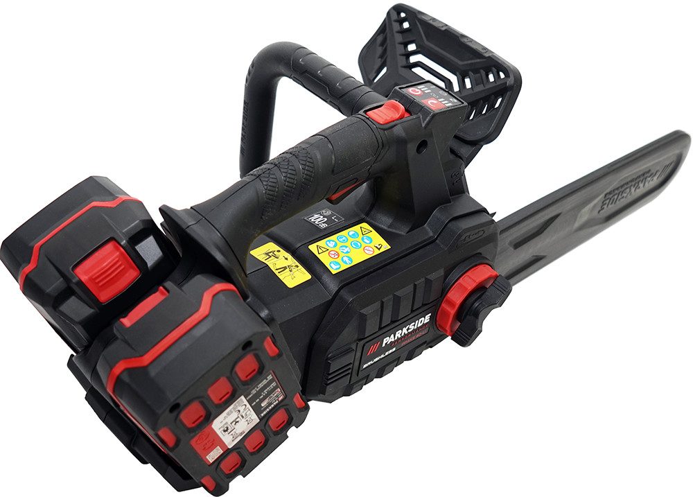 PARKSIDE PERFORMANCE® Akku-Kettensäge PPAKS 40 Akku Kettensäge 40V inkl. 2x4Ah Akku und Ladegerät, 35 cm Schwertlänge