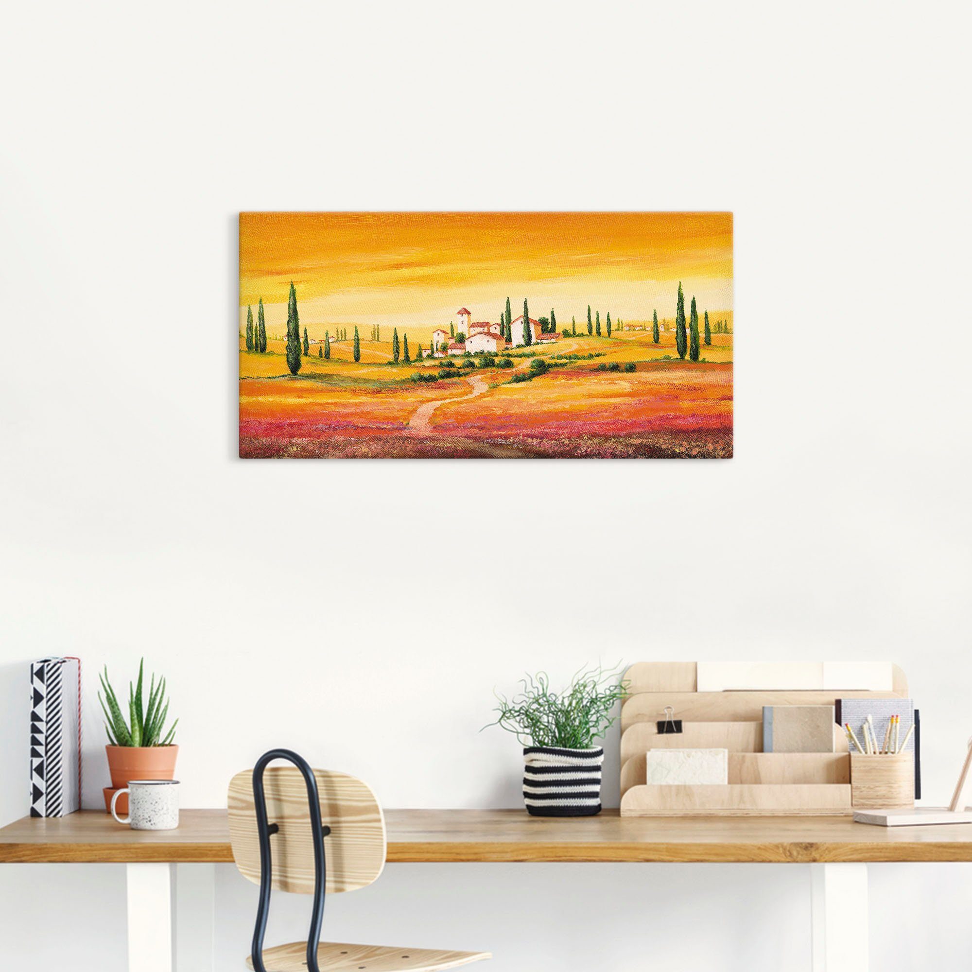 Artland Wandbild Traumhafte toskanische Landschaft, Europa (1 St), als Alubild, Leinwandbild in verschied. Größen – Bild 2 von 5